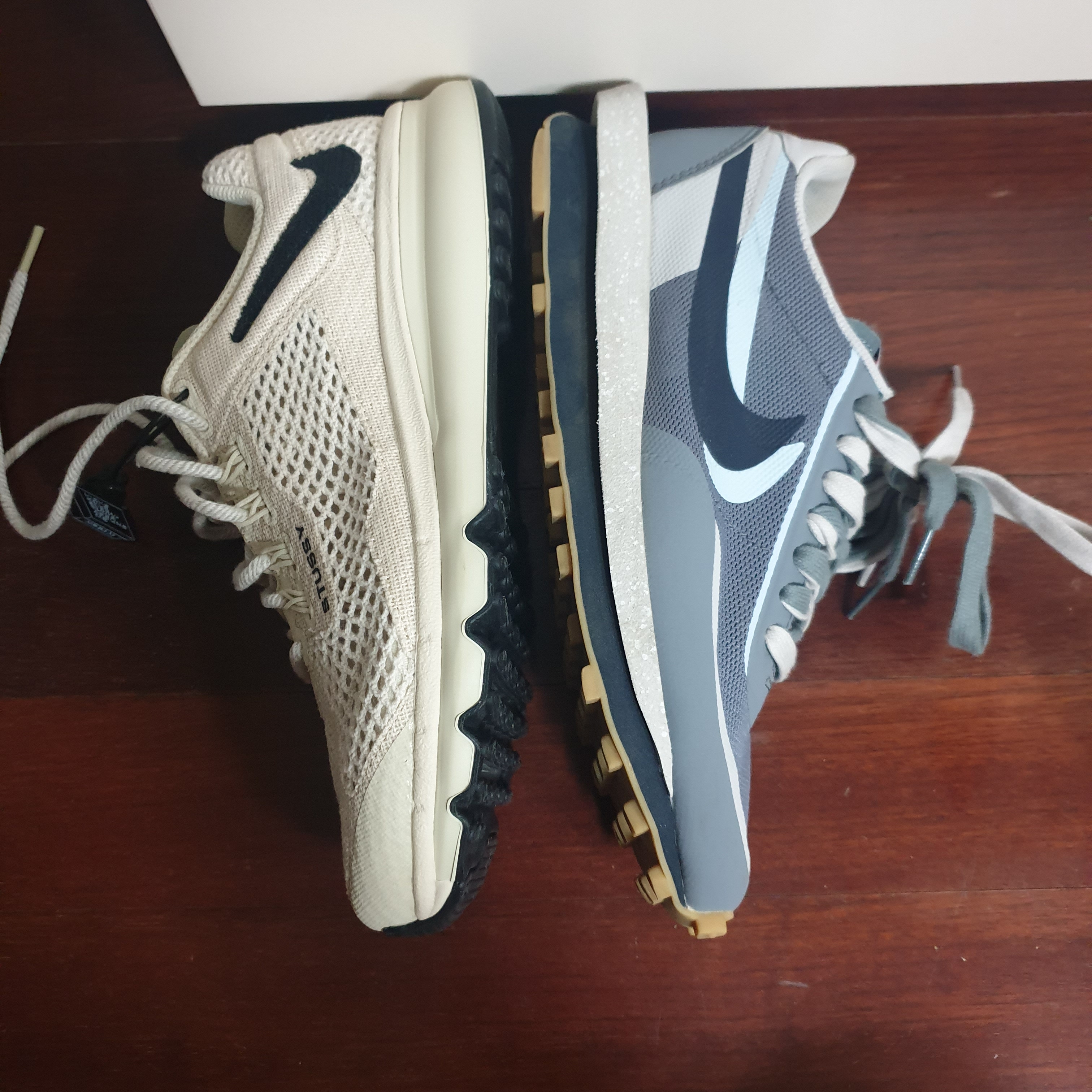 (W) Jordan 1 Mid SE Newsprint, Nike x Stussy Air Max 2013 Fossil 착용 스타일 - 5