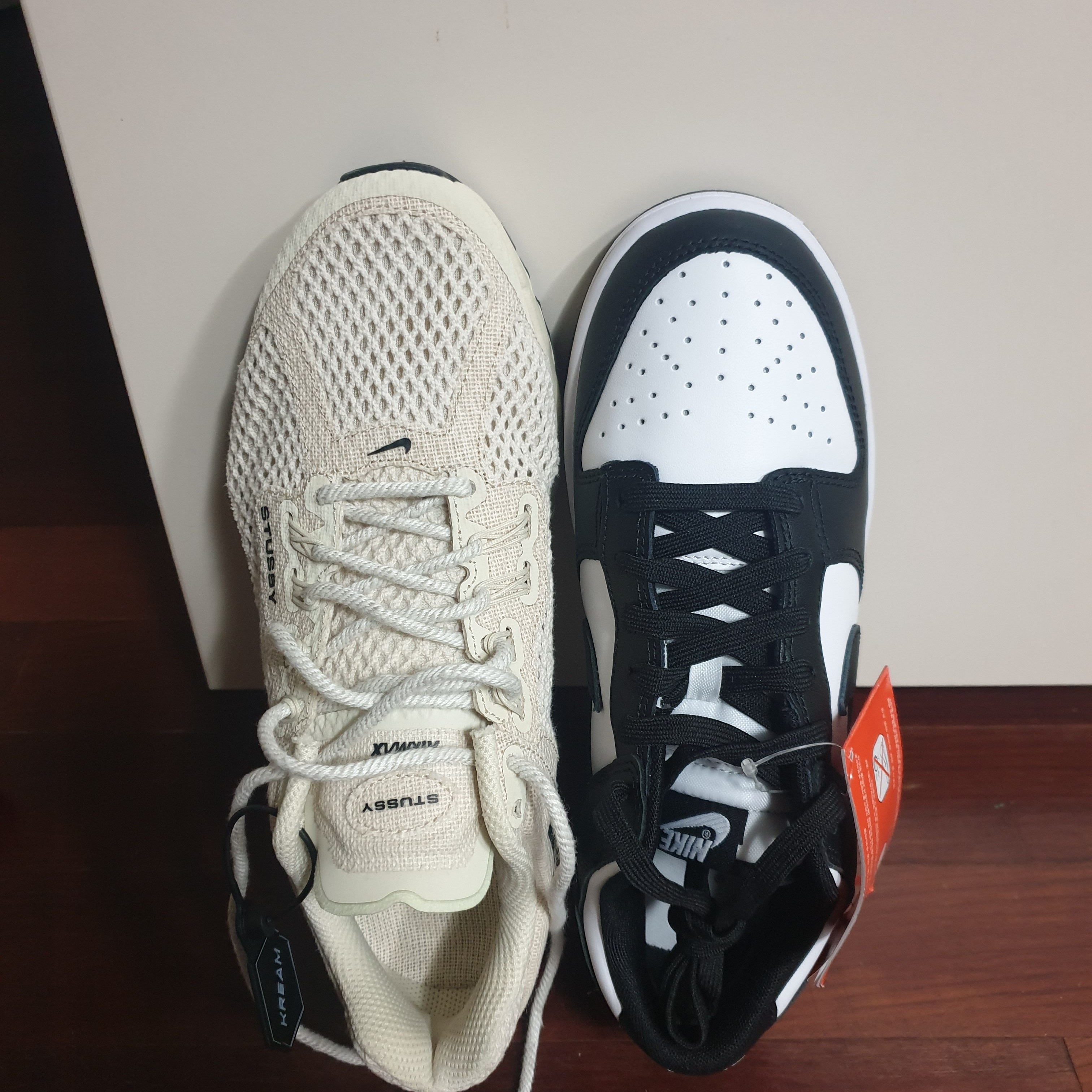 (W) Jordan 1 Mid SE Newsprint, Nike x Stussy Air Max 2013 Fossil 착용 스타일 - 2