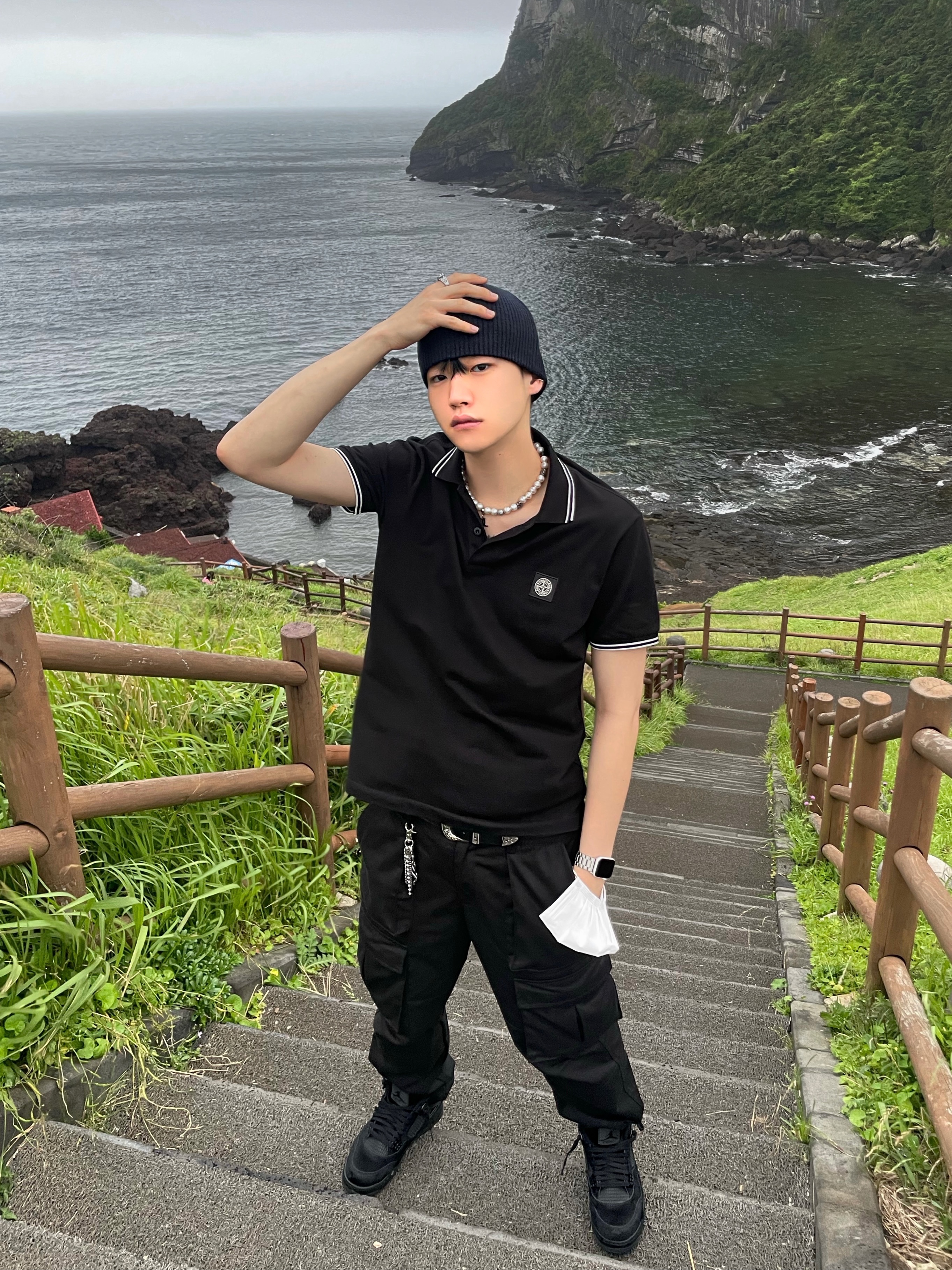 Jordan 4 Golf Black Cat 착용 스타일 - 3