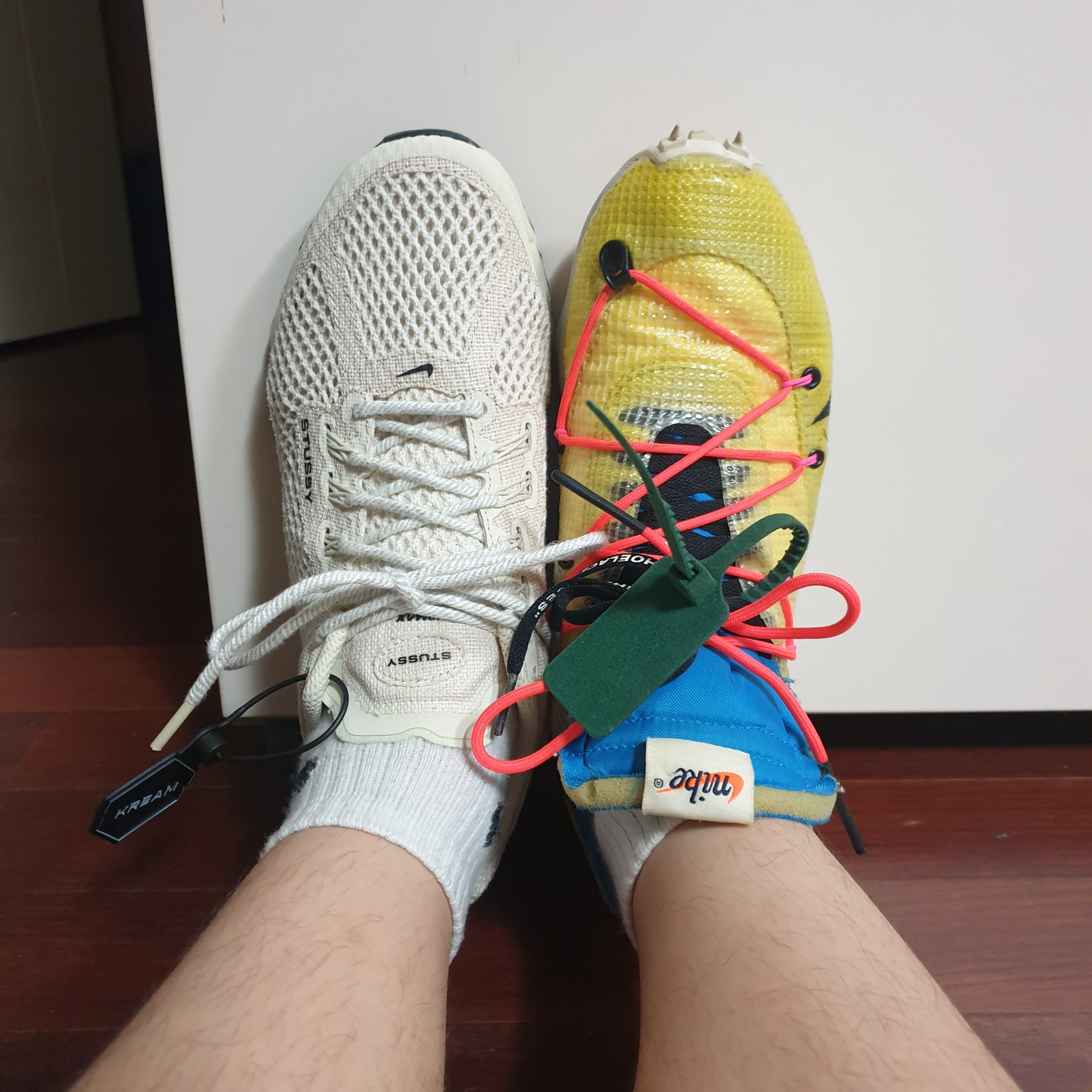 Nike x Stussy Air Max 2013 Fossil, Nike x Sacai LDWaffle Summit White 착용 스타일 - 5