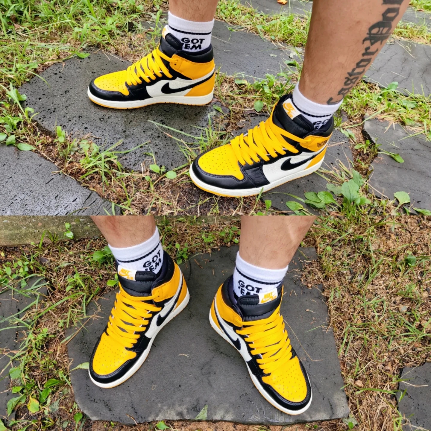 Jordan 1 Retro High OG Taxi, Essentials x New Era Sized Cap Black 착용 스타일 - 2