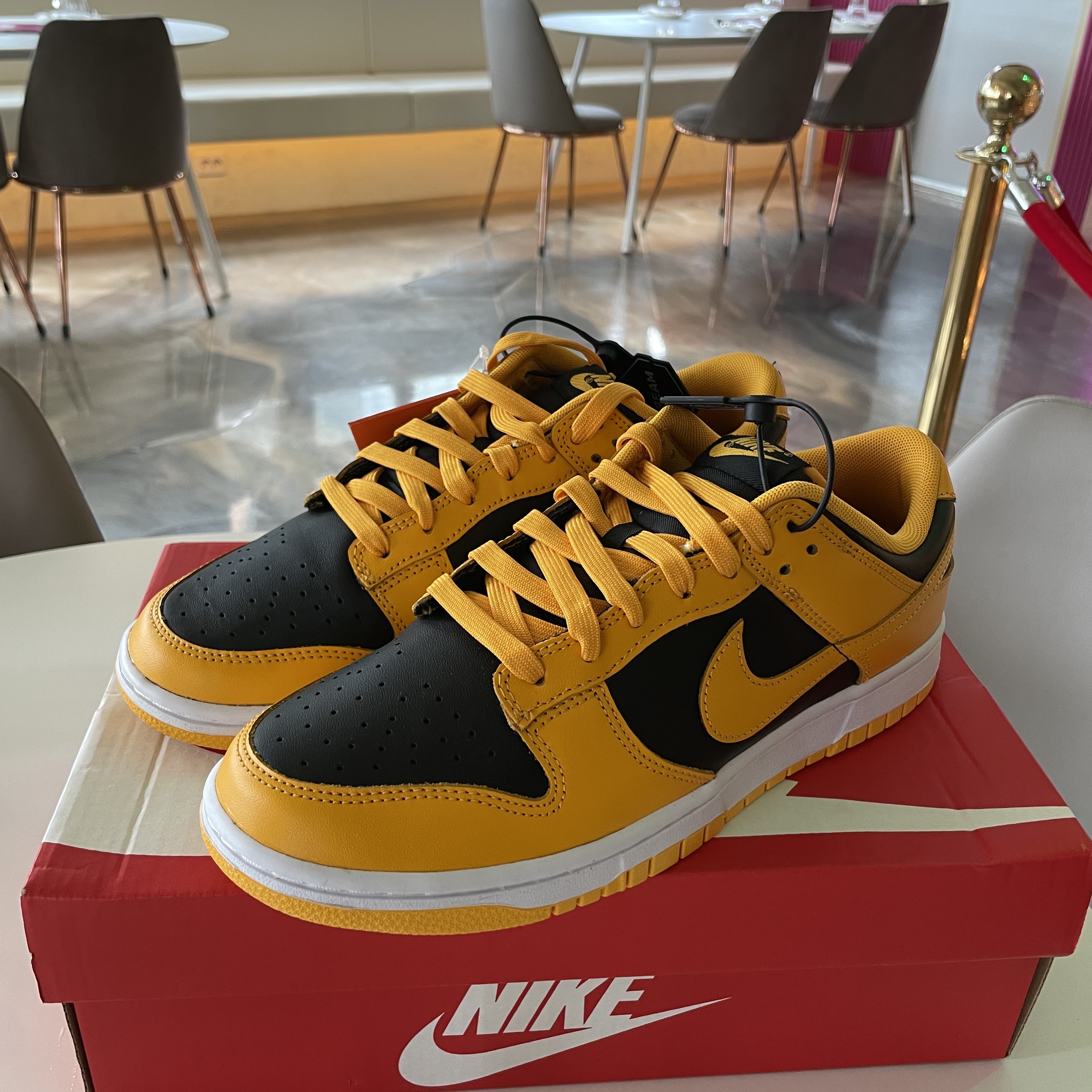 Nike Dunk Low Retro Championship Goldenrod 착용 스타일