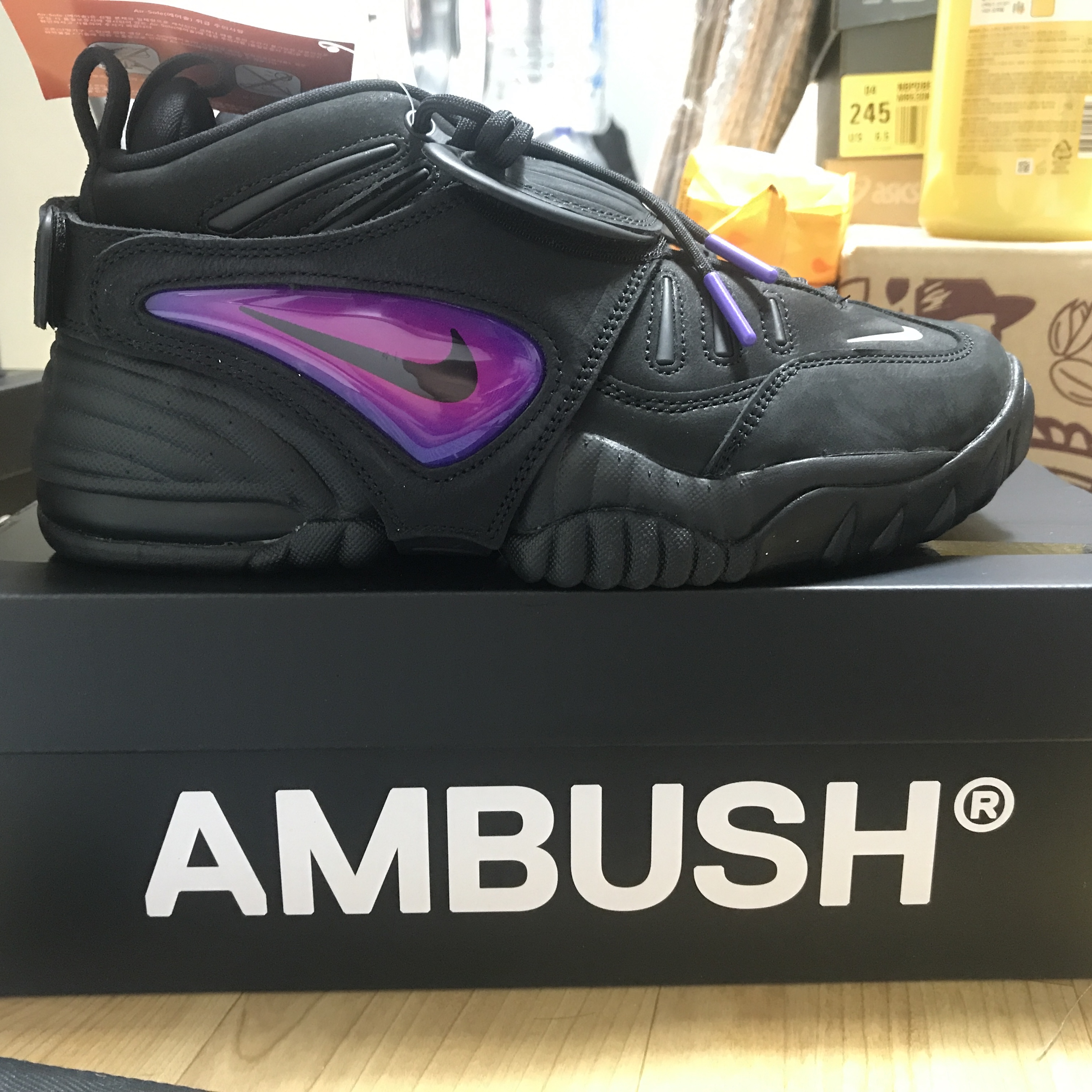 Nike x Ambush Air Adjust Force SP Black and Psychic Purple 착용 스타일 - 1