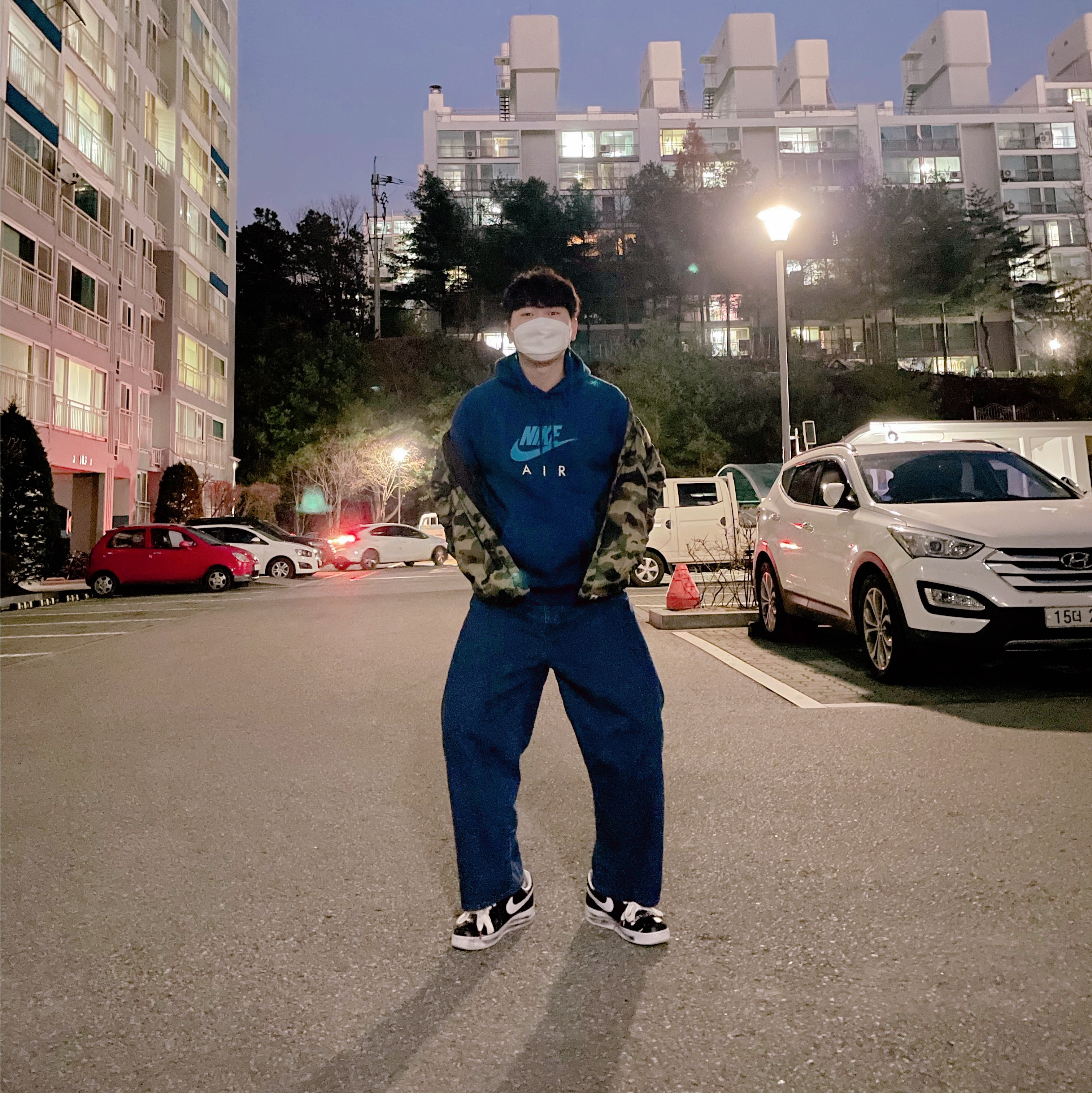 Nike x Peaceminusone Air Force 1 Low Para-Noise 착용 스타일