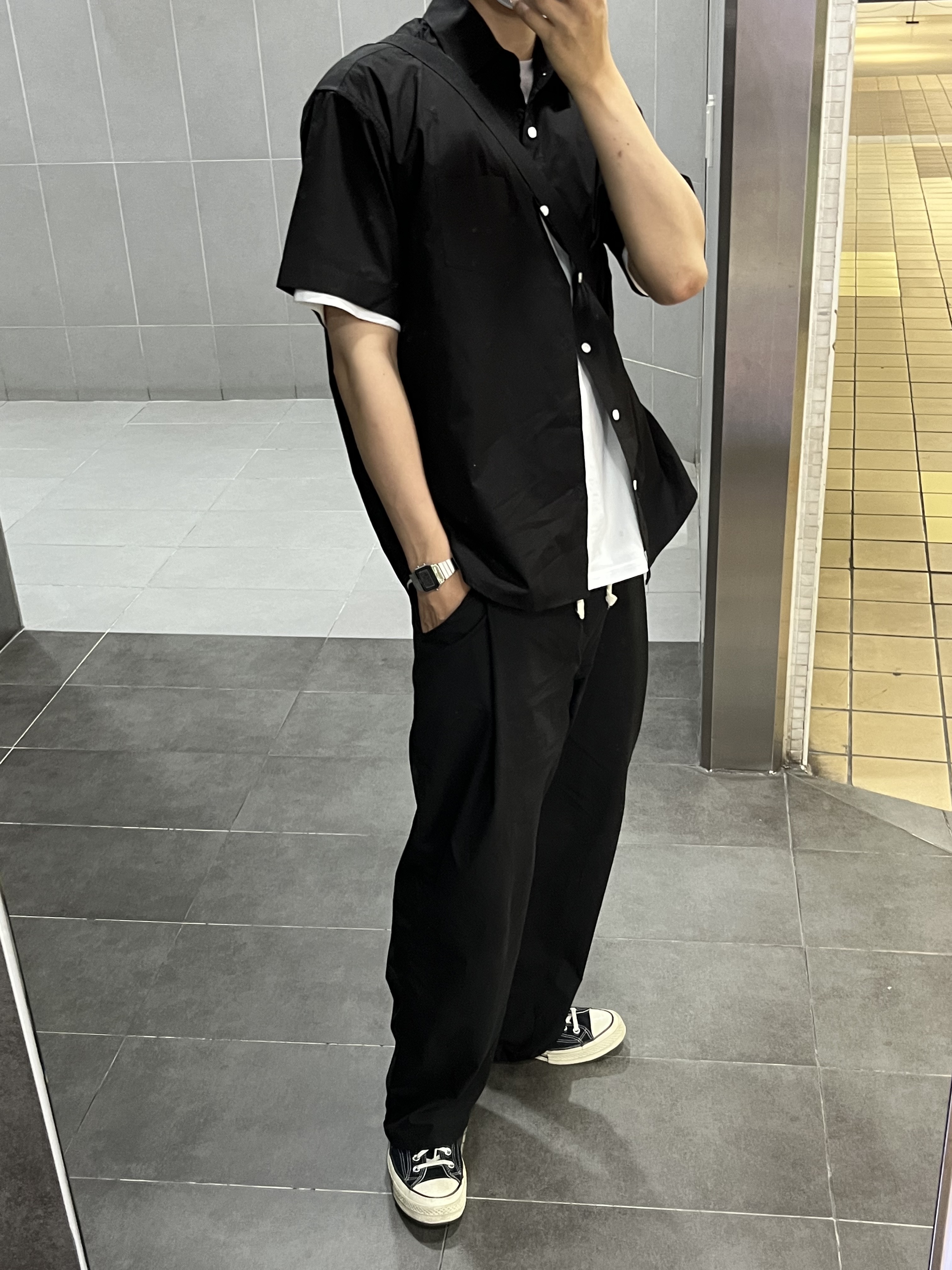Converse Chuck 70 Hi Black 착용 스타일