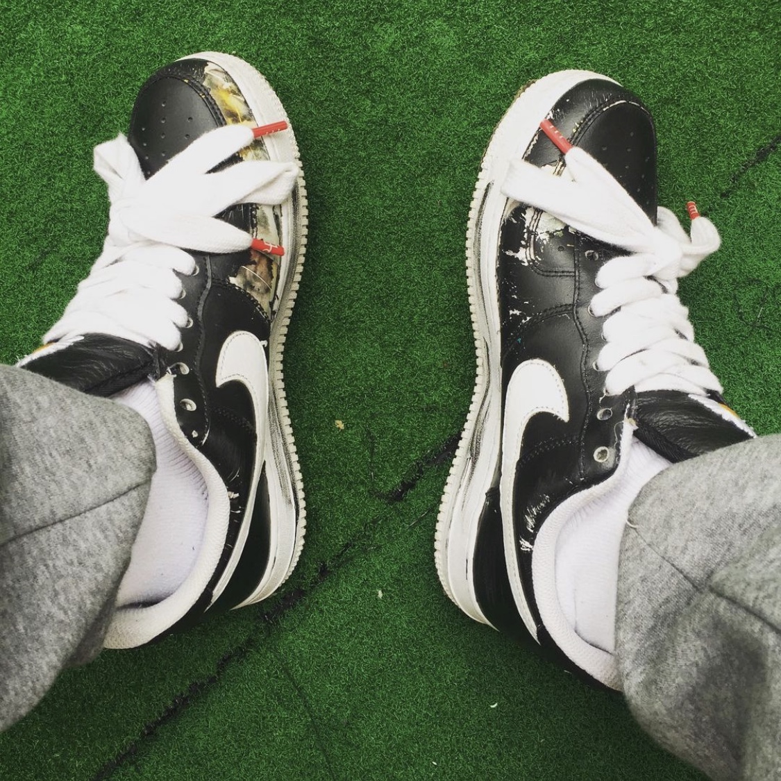 Nike x Peaceminusone Air Force 1 Low Para-Noise 착용 스타일