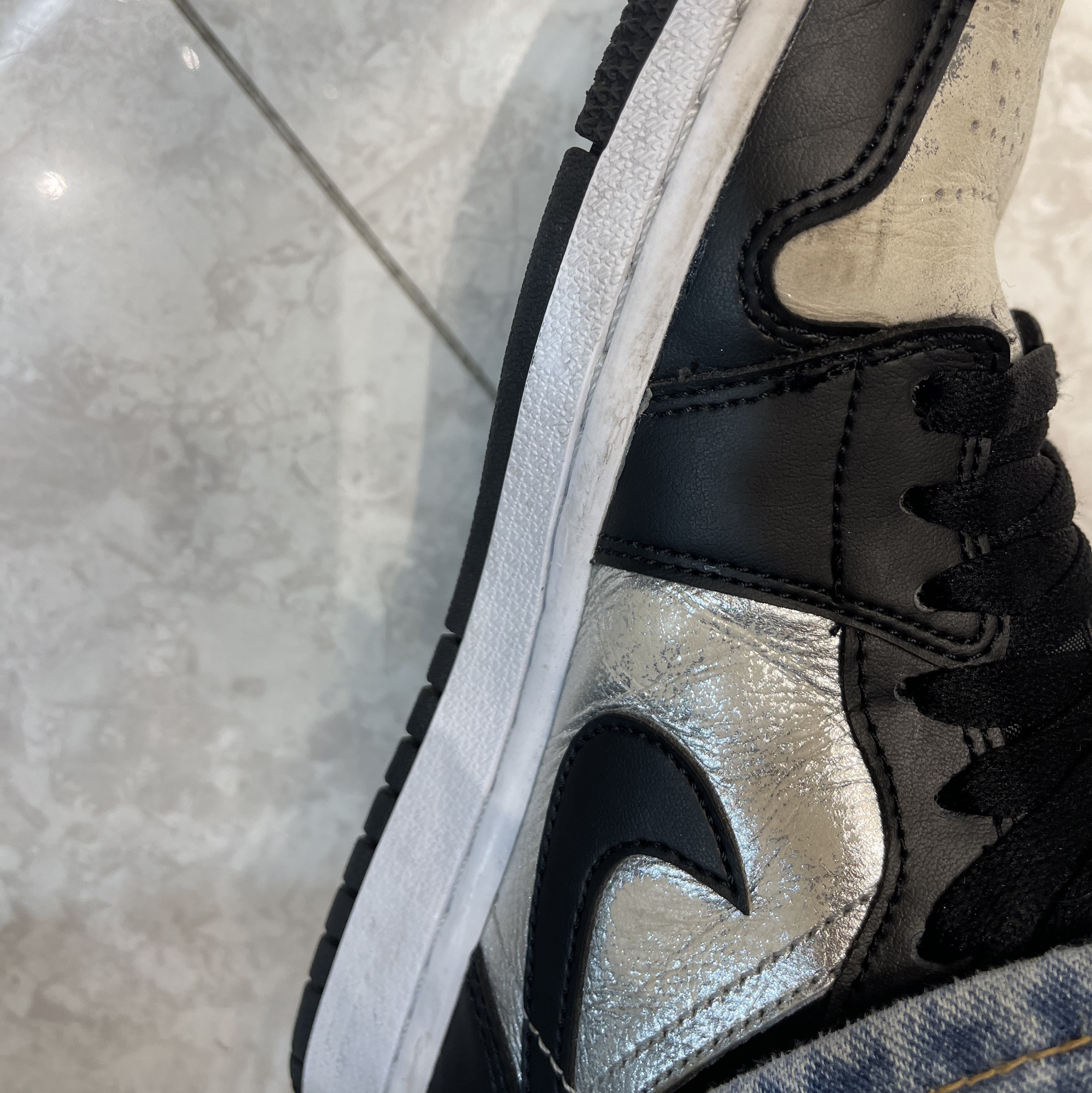 (W) Jordan 1 Low SE Silver Toe 착용 스타일 - 2