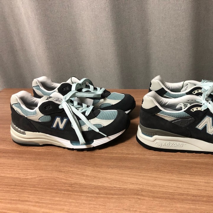 New Balance x Kith 992 Made in USA Steel Blue 착용 스타일 - 2