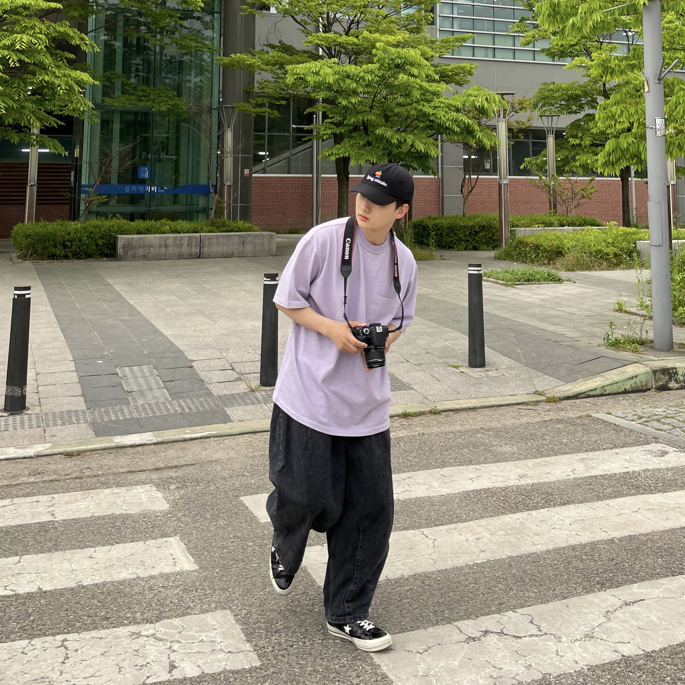 Converse One Star Ox Black 착용 스타일