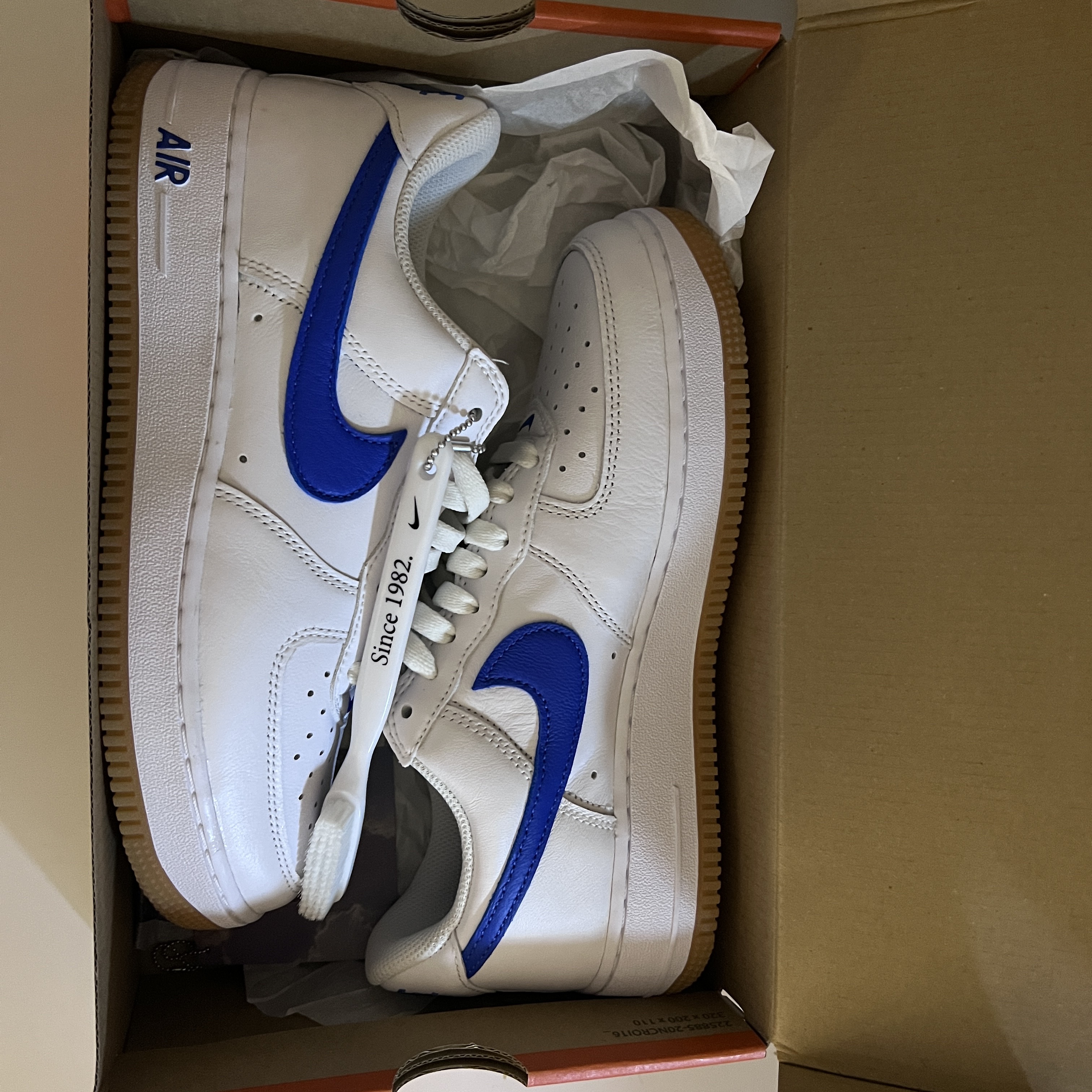 Nike Air Force 1 Low Retro Color of the Month Varsity Royal 착용 스타일 - 4