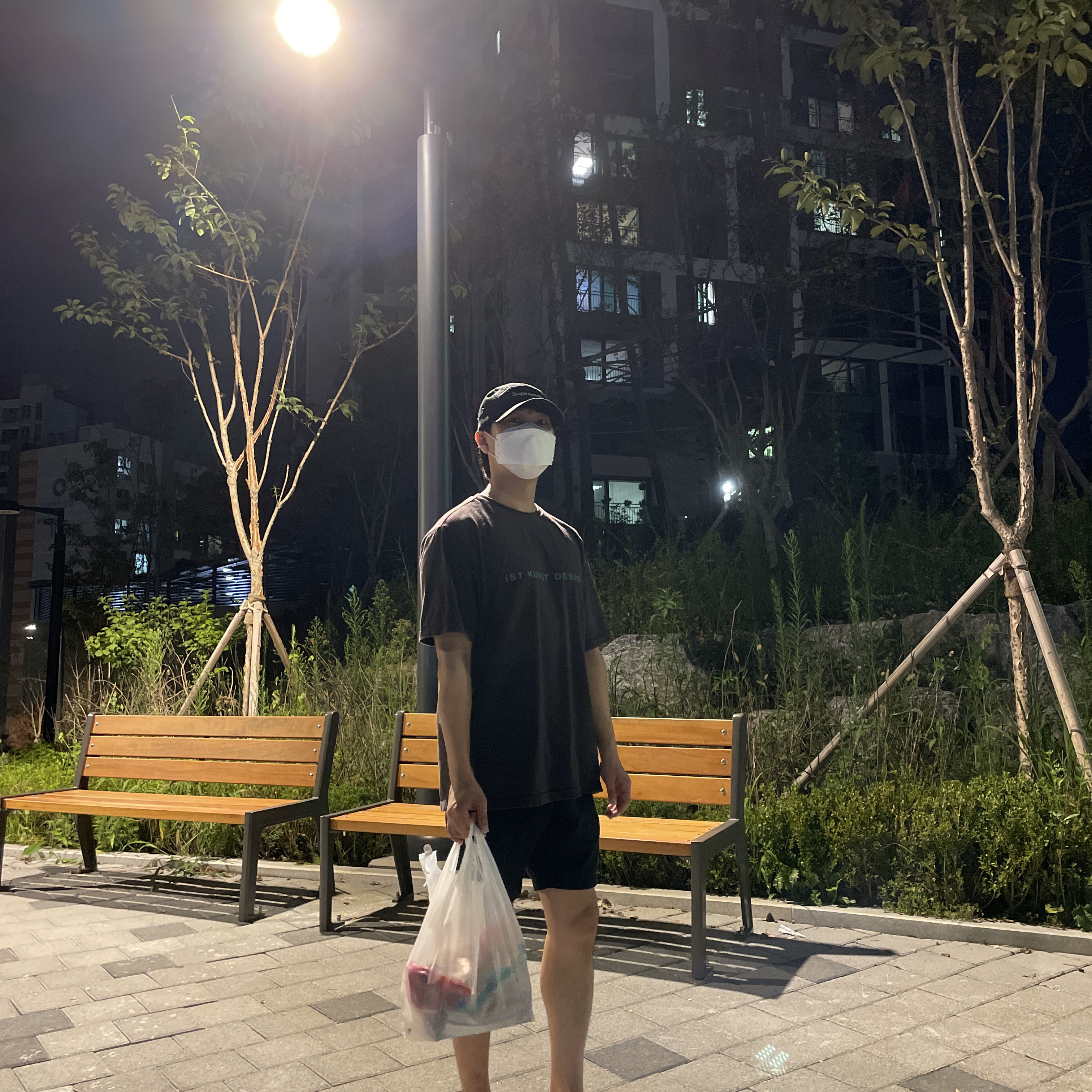 Supreme Military Camp Cap Black - 22SS 착용 스타일 - 1