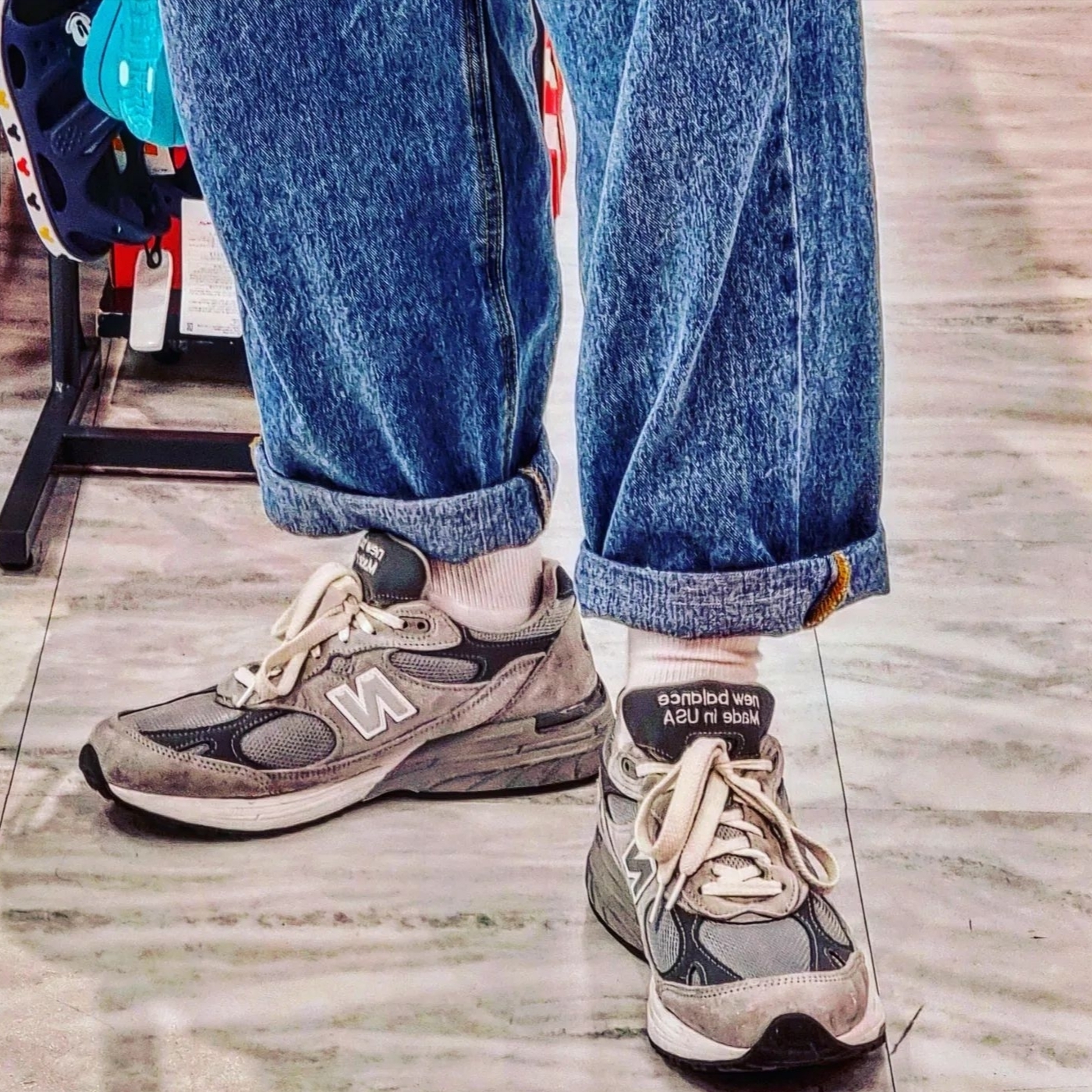 New Balance 993 Made in USA Grey - D Standard 착용 스타일