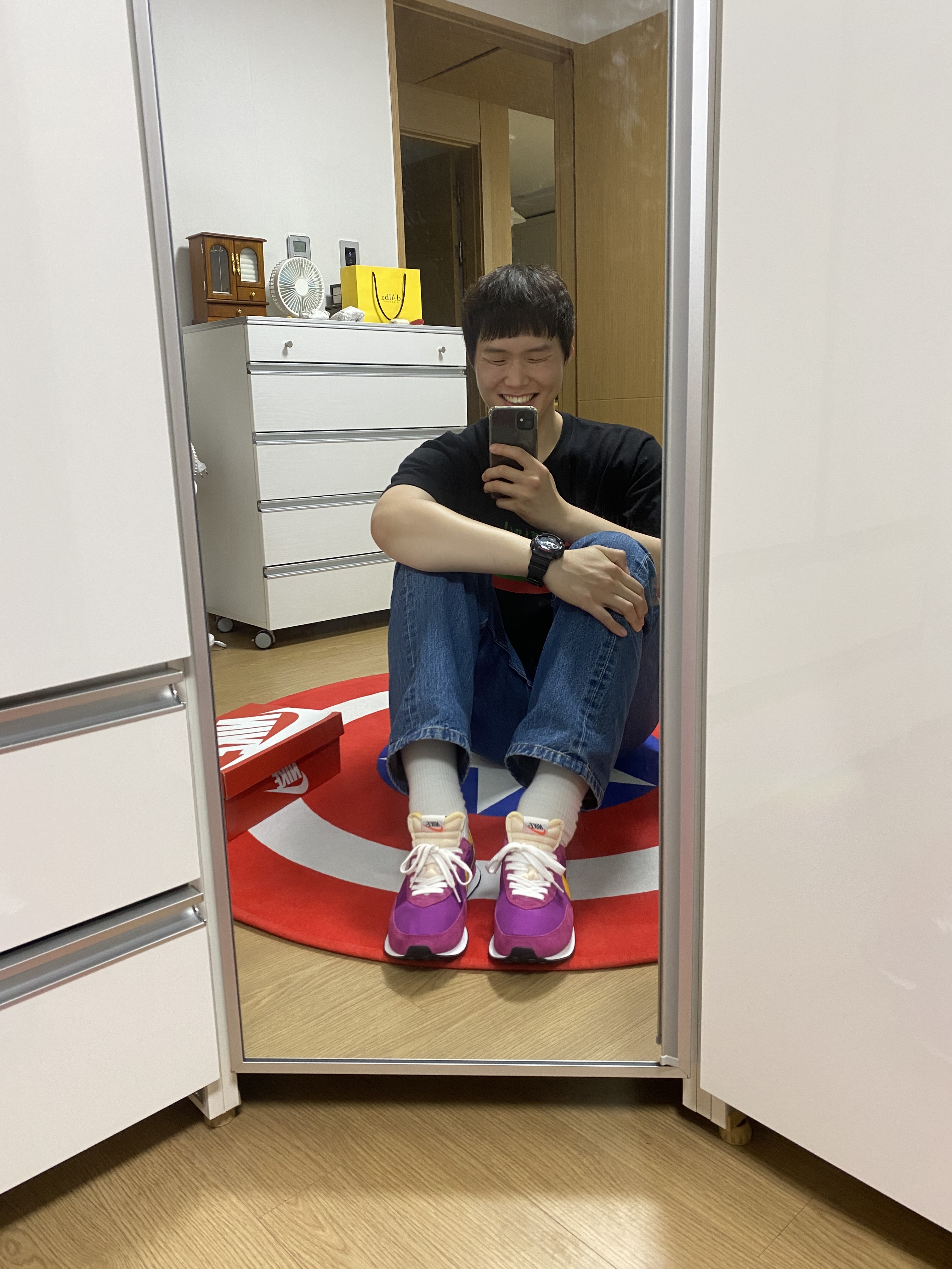 Nike Waffle Trainer 2 SP Fireberry 착용 스타일 - 3
