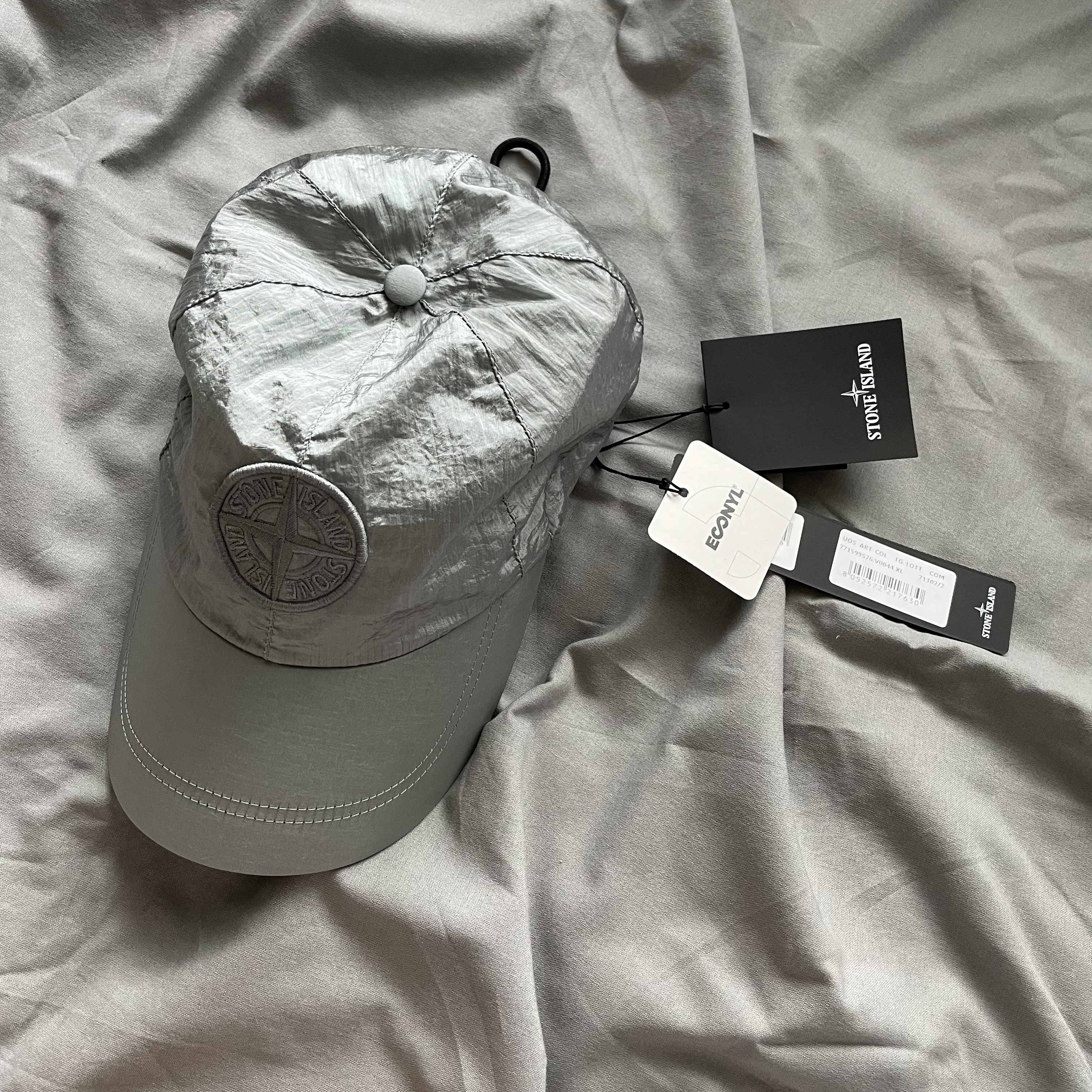 Stone Island 99576 Nylon Metal 6-Panel Cap Aqua - 22FW 착용 스타일 - 2