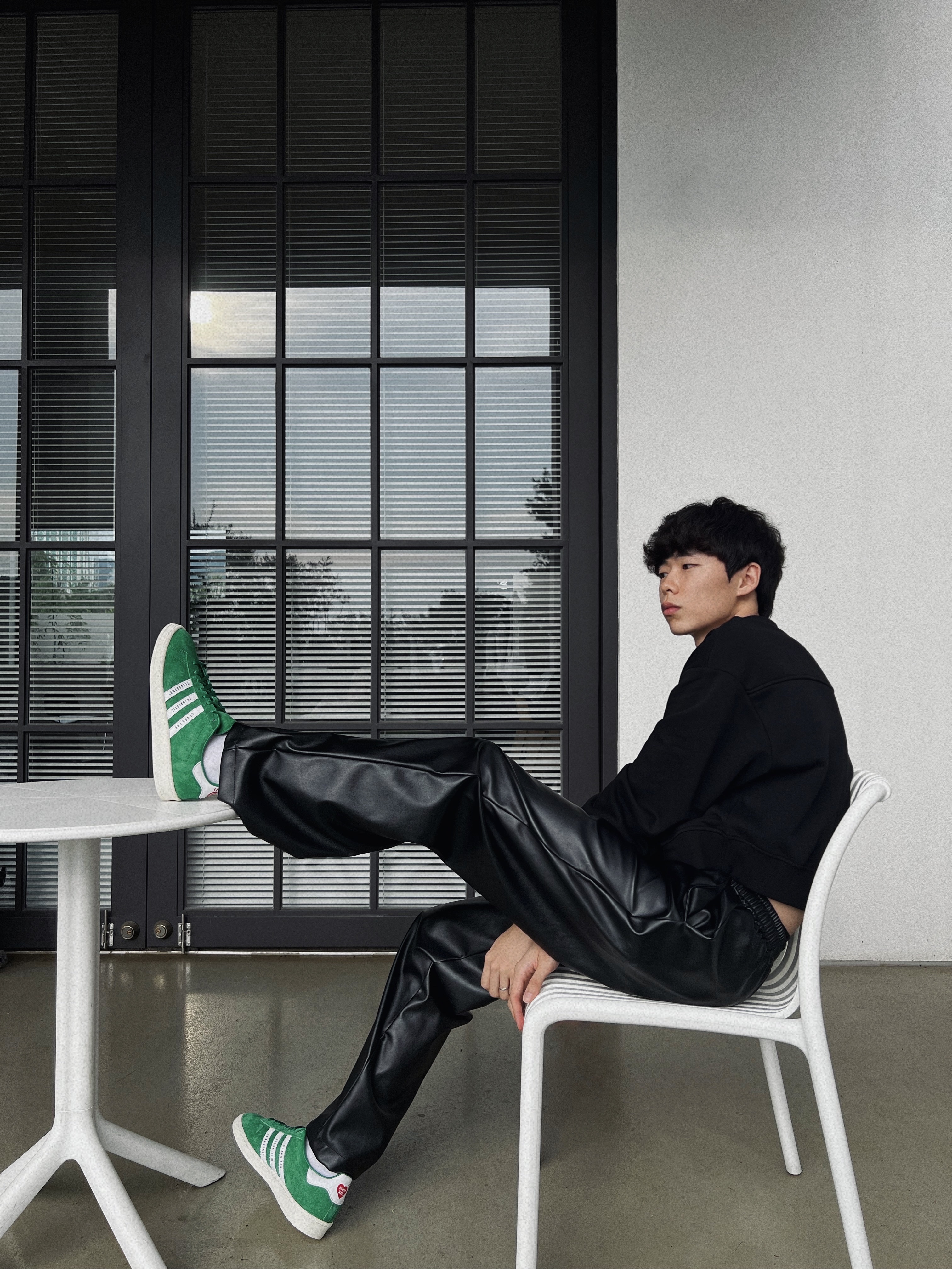 Adidas x Human Made Campus Green 착용 스타일 - 1