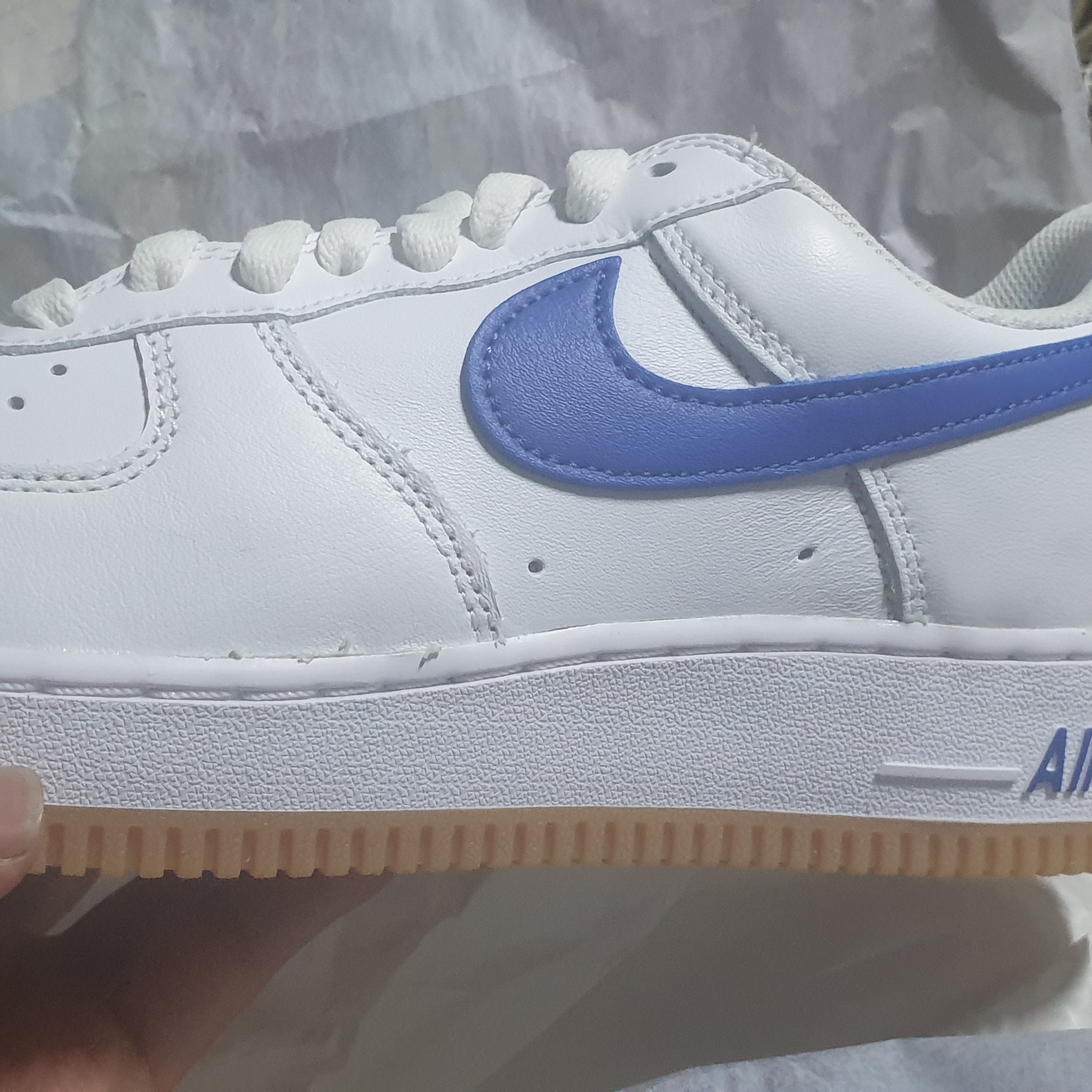 Nike Air Force 1 Low Retro Color of the Month Varsity Royal 착용 스타일 - 5