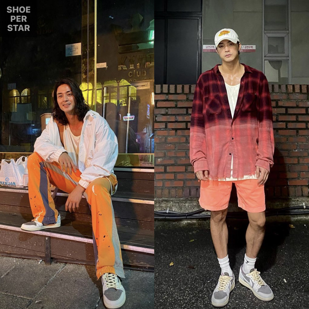 Jordan 1 x Travis Scott Retro Low OG SP Sail and Ridgerock 착용 스타일 - 1