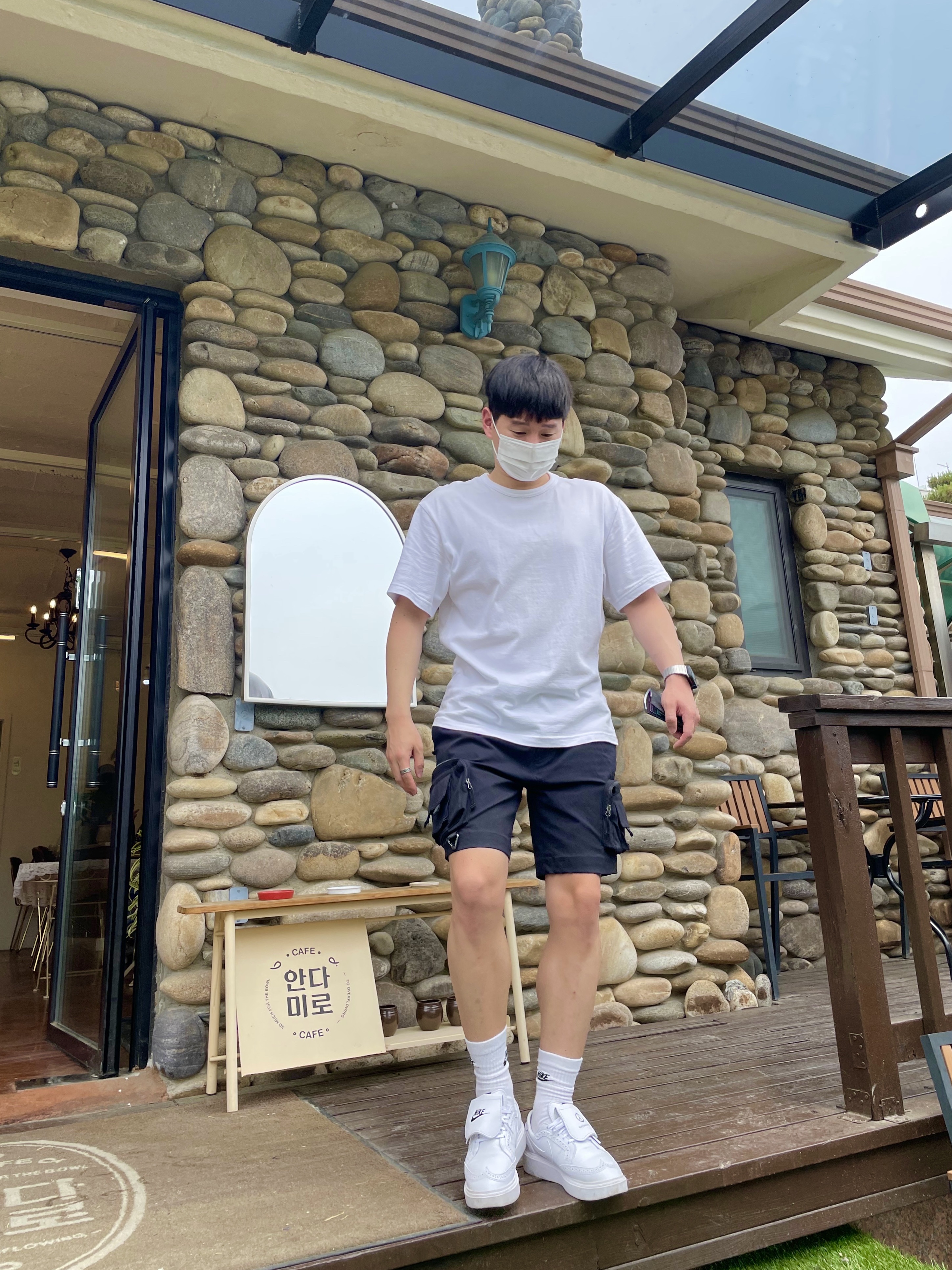 Nike ACG Cargo Shorts Black - Asia, Nike x Peaceminusone Kwondo1 White 착용 스타일