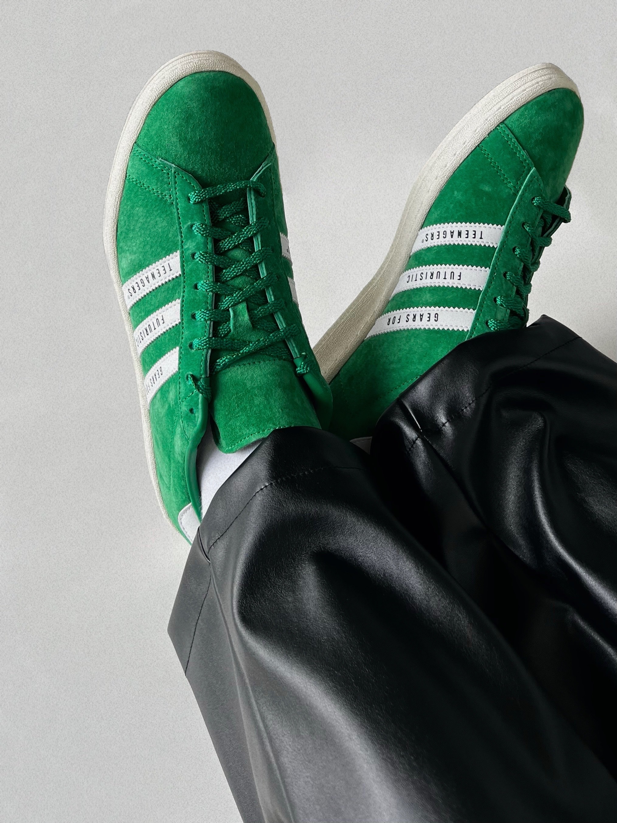 Adidas x Human Made Campus Green 착용 스타일 - 5