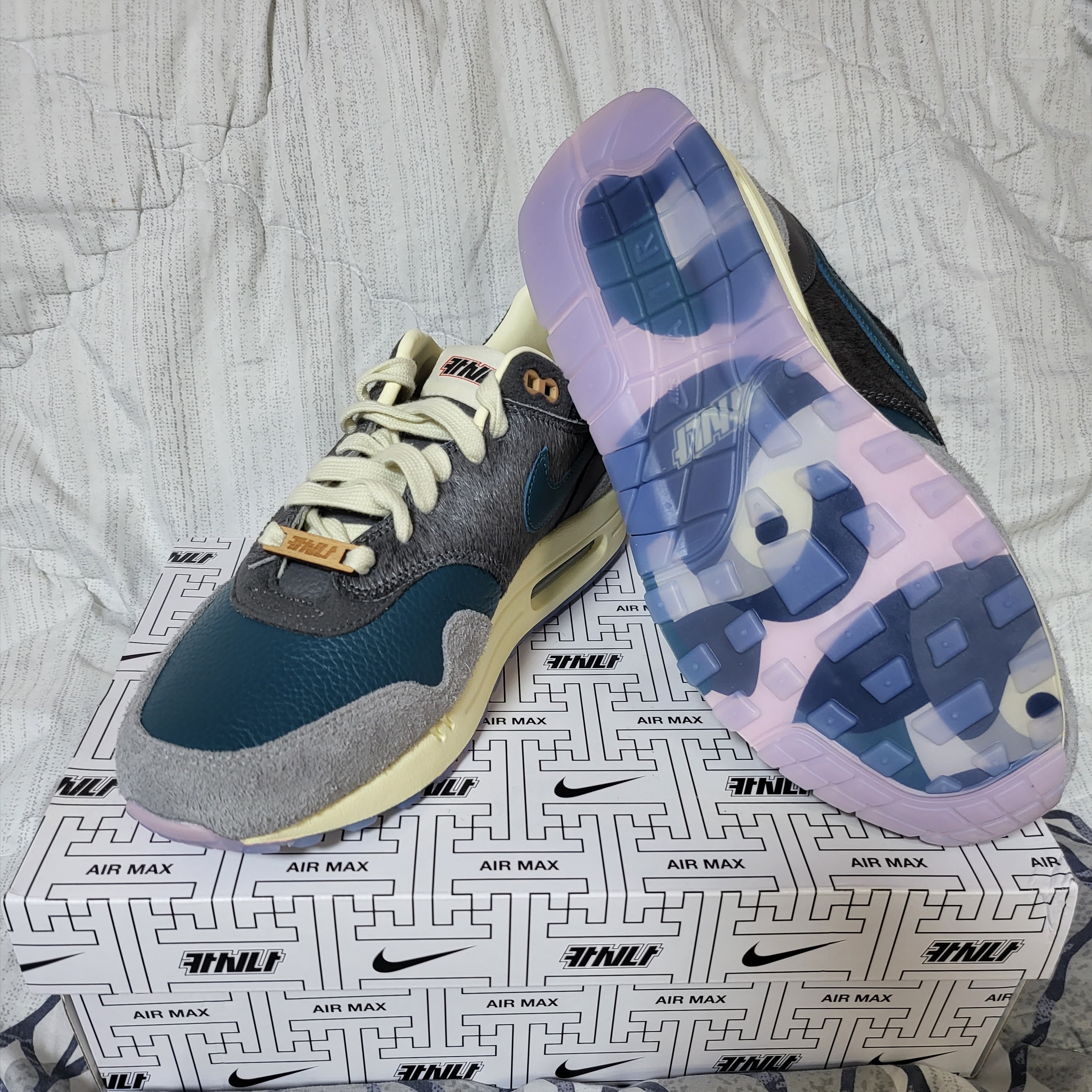 Nike x Kasina Air Max 1 SP Won-Ang Particle Grey 착용 스타일