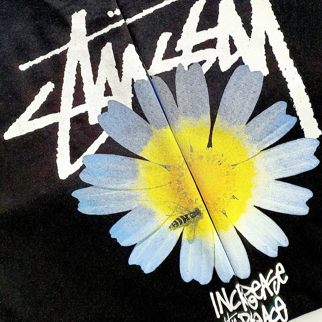 Stussy ITP Flower T-Shirt Black 착용 스타일