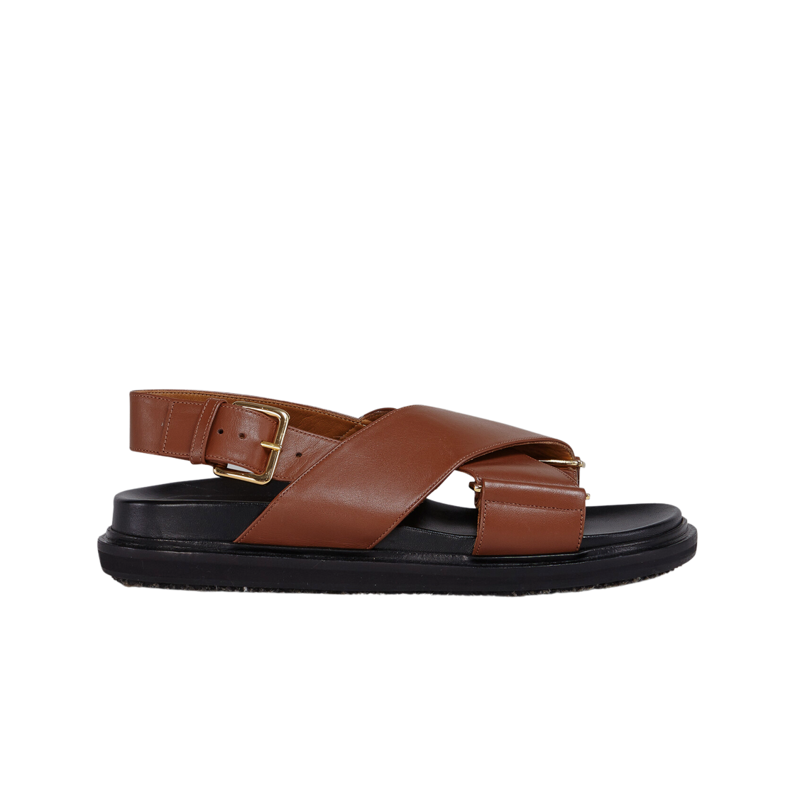 (W) 마르니 레더 퍼스벳 샌들 마룬((W) Marni Leather Fussbett Sandal Maroon)
