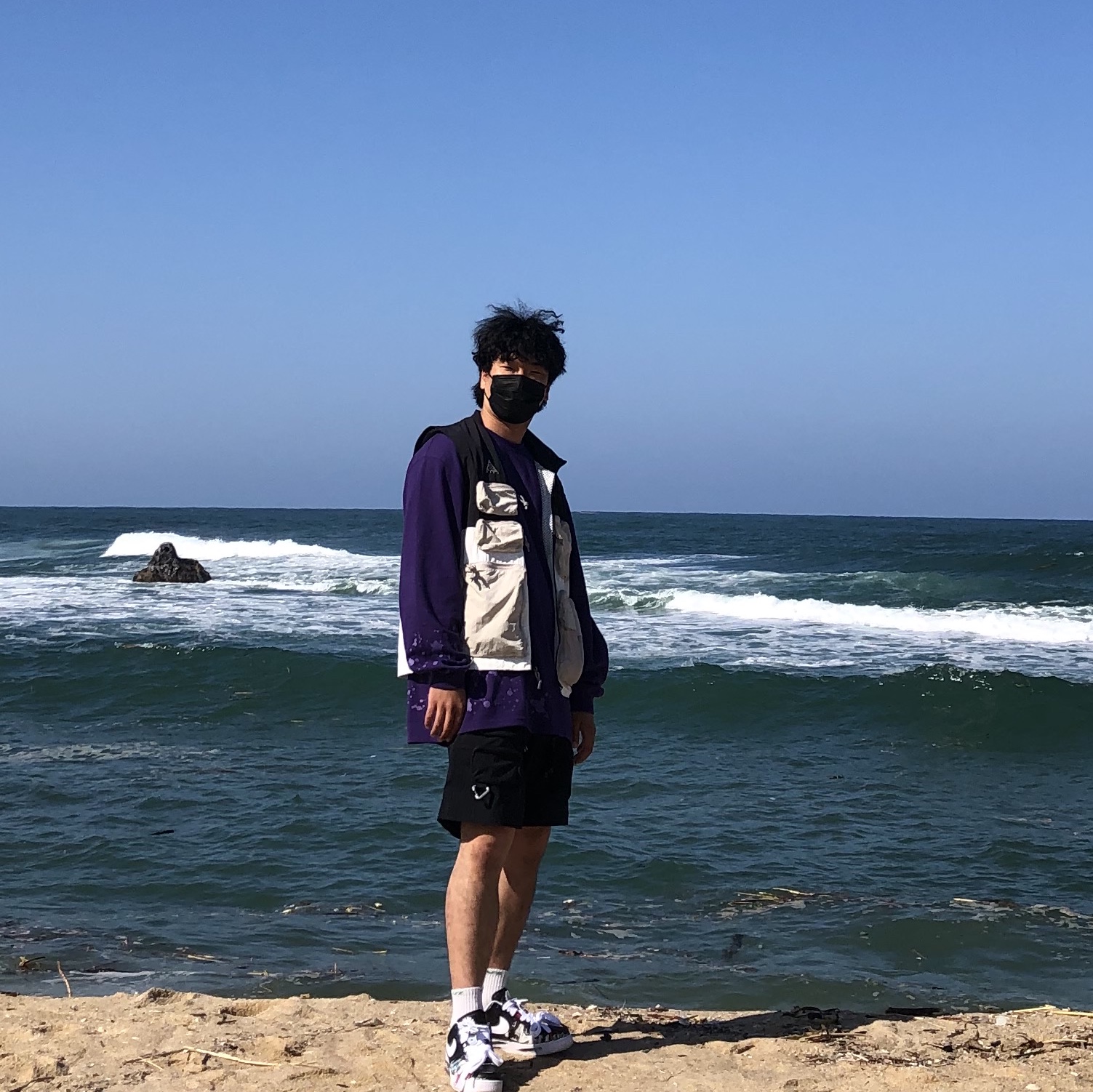 Nike x Peaceminusone Air Force 1 Low Para-Noise, Nike ACG Utility Vest Black Summit White - US/EU 착용 스타일