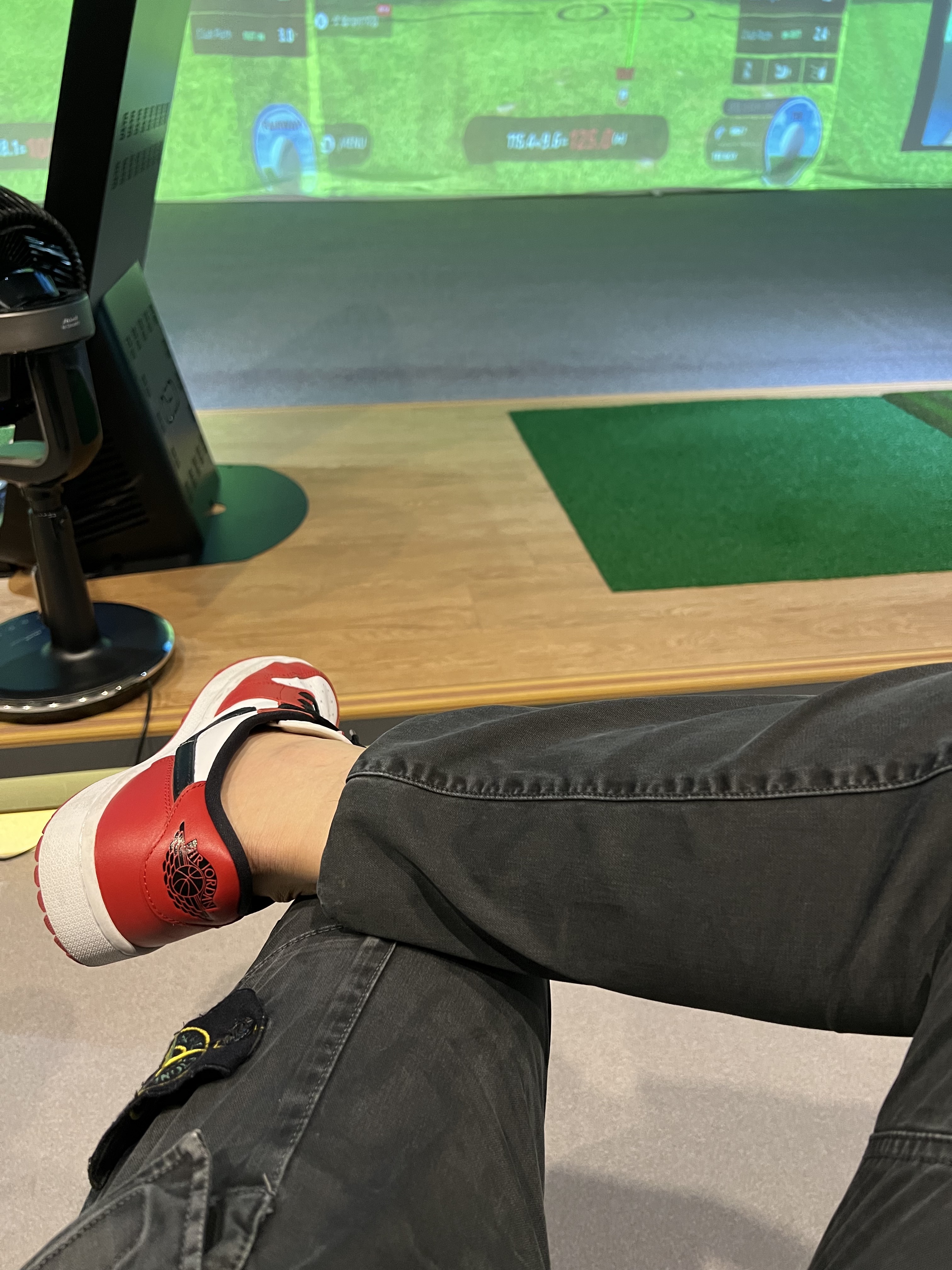 Jordan 1 Low Golf Chicago, Stone Island 31303 Cargo Pants Black - 21SS 착용 스타일