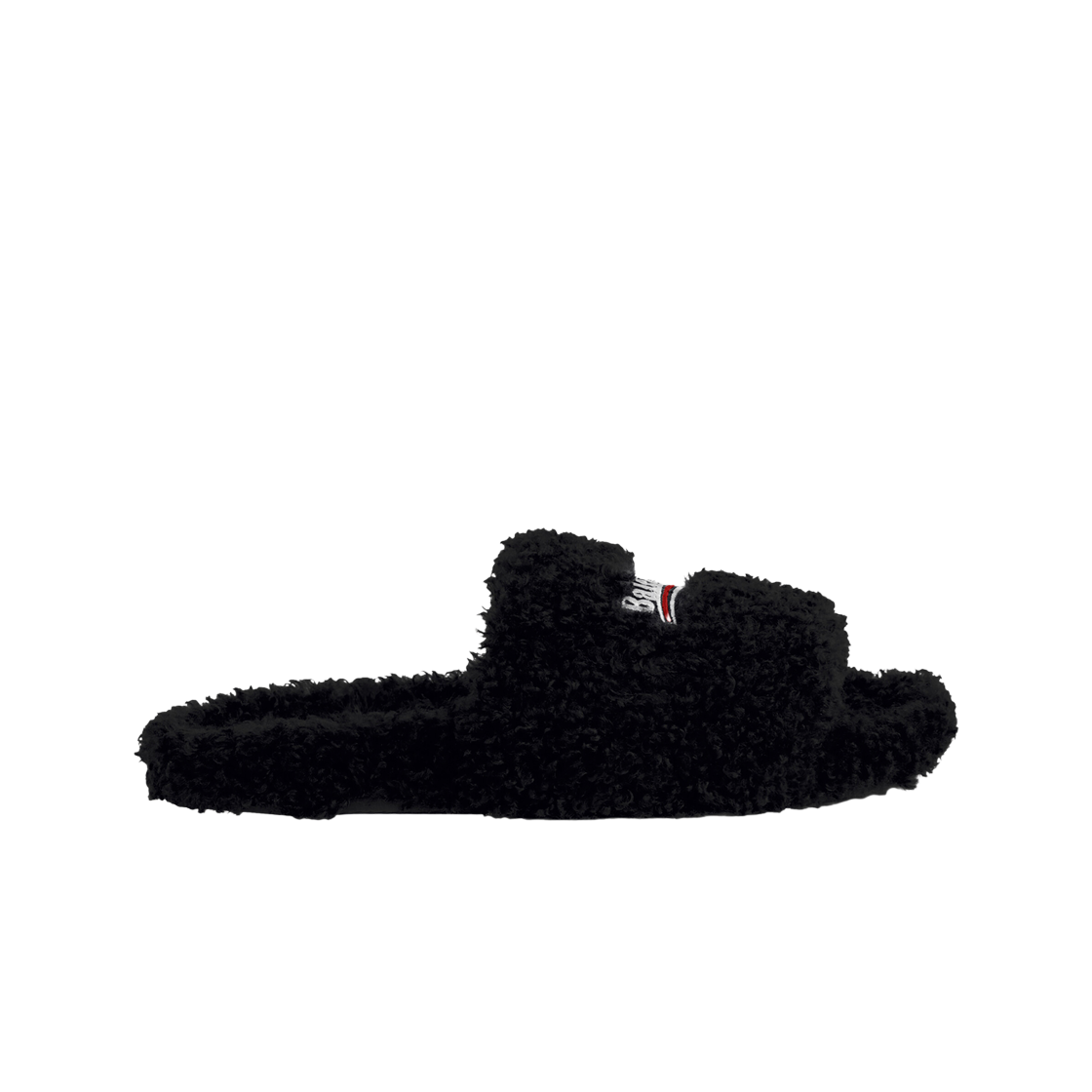654261W2DO11096 (W) Balenciaga Furry Slide Sandal Black