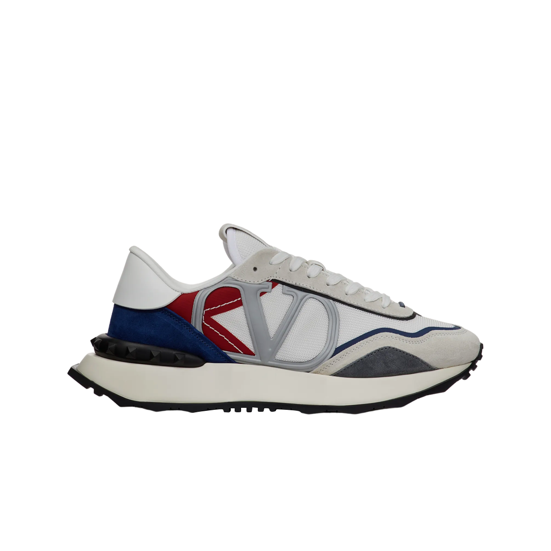 발렌티노 네트 러너 패브릭 & 스웨이드 스니커즈 화이트 멀티컬러(Valentino Net Runner Fabric & Suede Sneakers White Multicolour) - 1