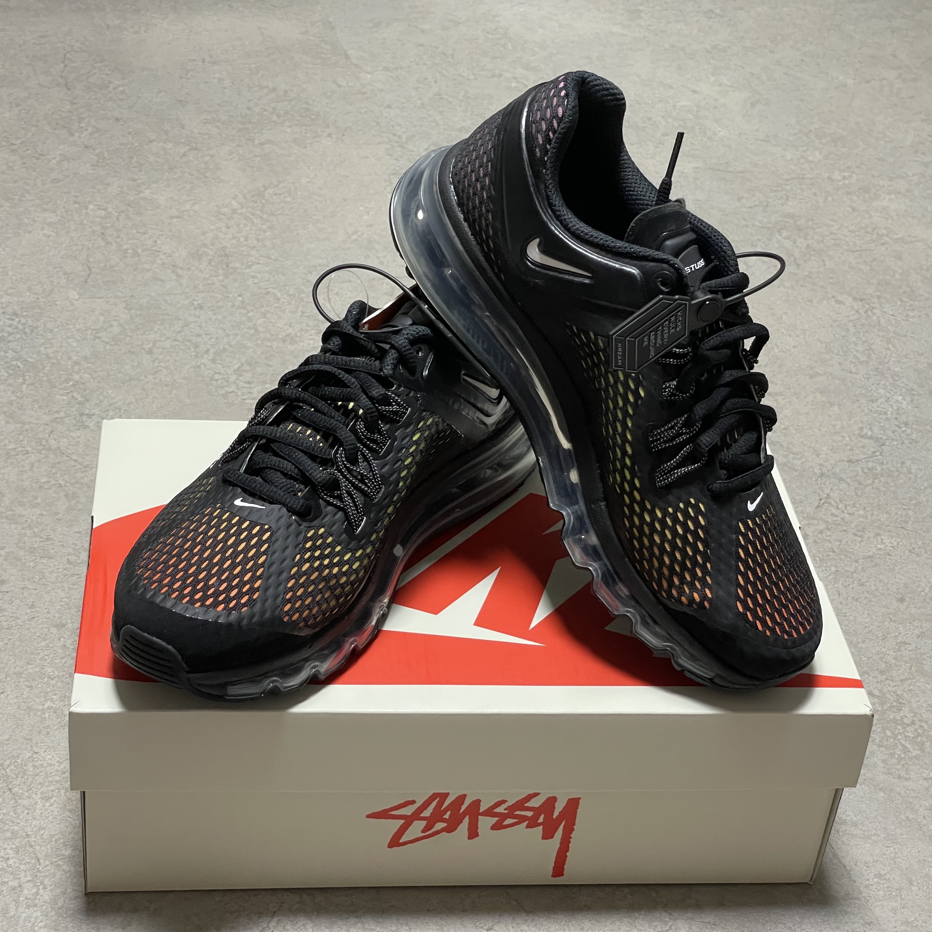 Nike x Stussy Air Max 2013 Black 착용 스타일 - 1