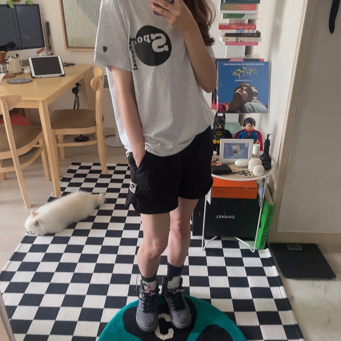 Jordan 5 x Off-White Retro SP Black Muslin 착용 스타일