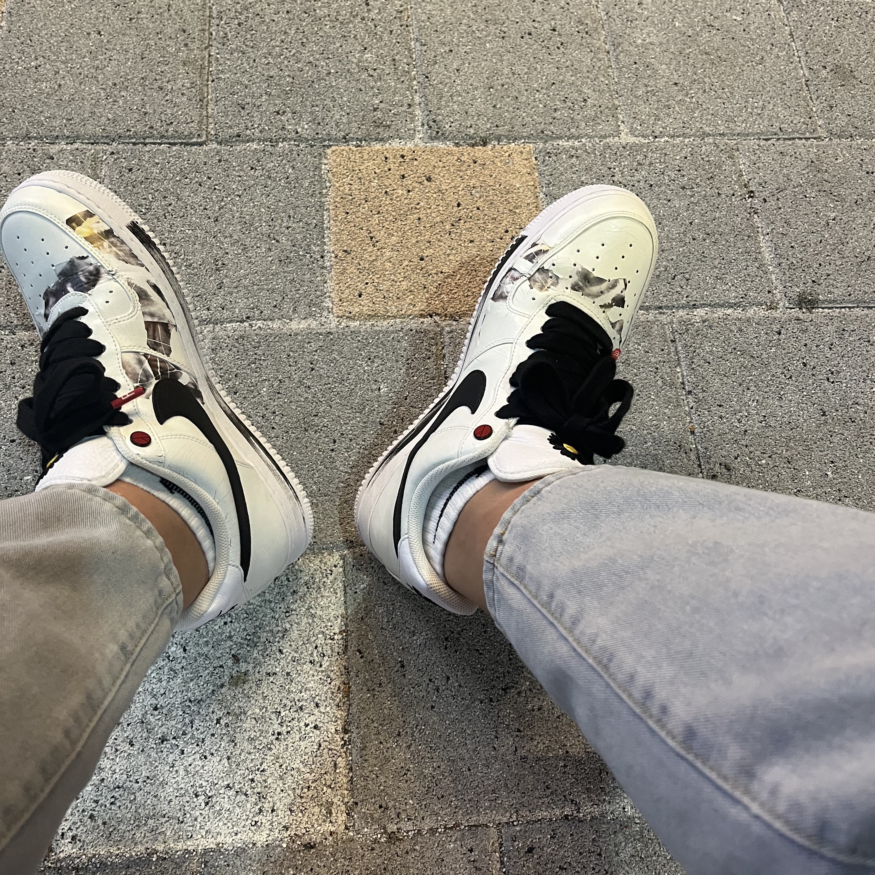 Nike x Peaceminusone Air Force 1 Low Para-Noise 2.0 착용 스타일