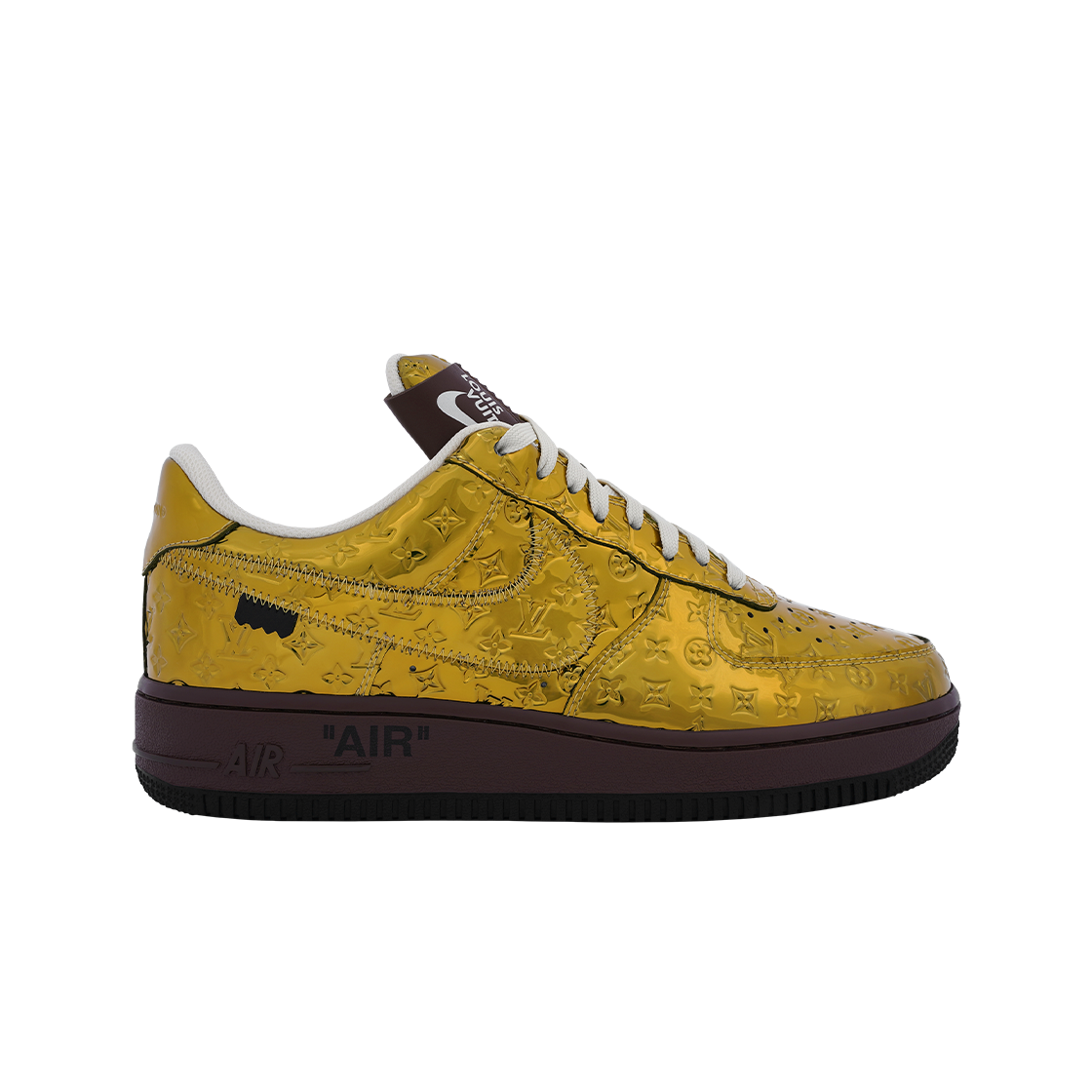 루이비통 x 나이키 에어포스 1 로우 바이 버질 아블로 멧 골드(Louis Vuitton x Nike Air Force 1 Low by Virgil Abloh Met Gold)