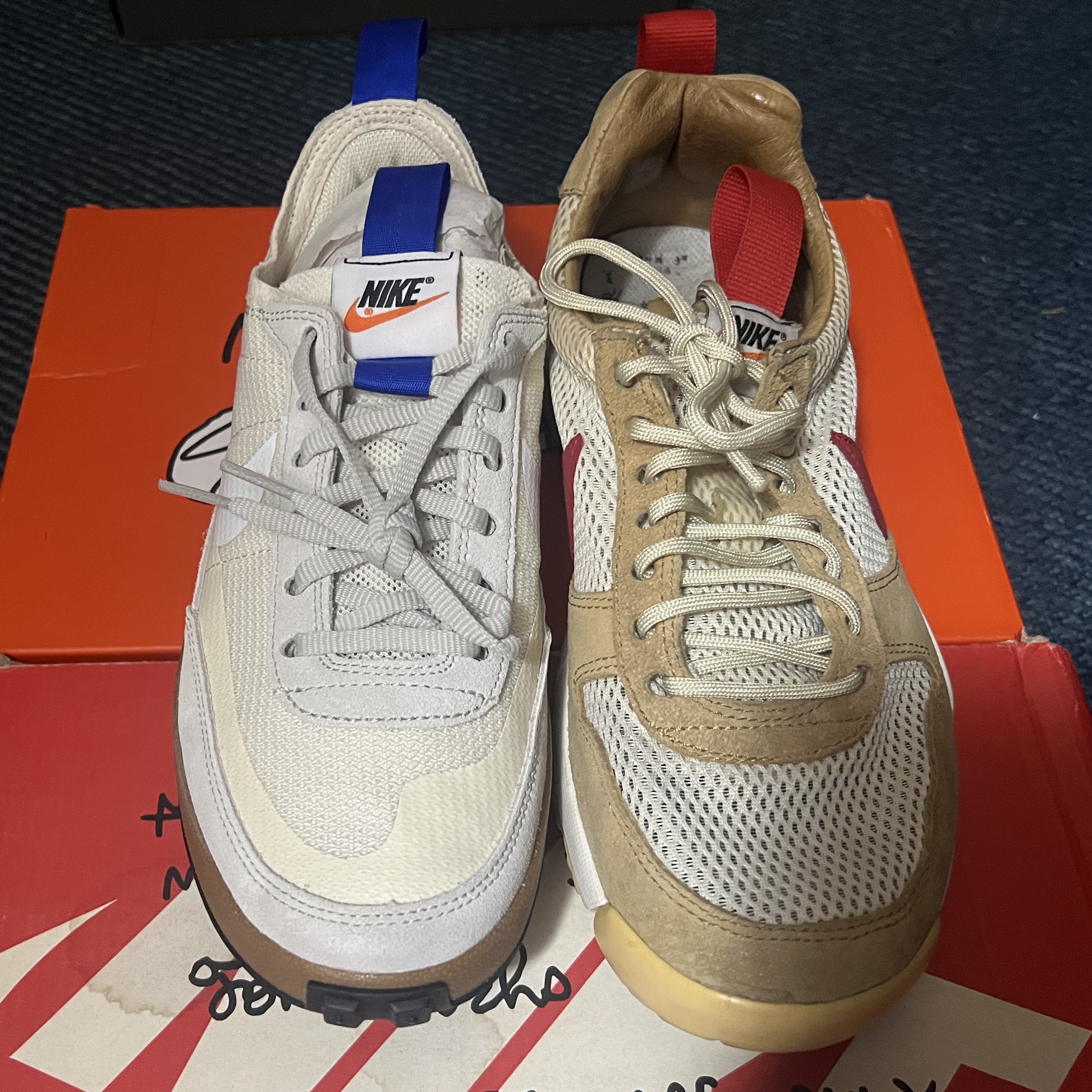 Nike x Tom Sachs General Purpose Shoe Light Cream, Nike x Tom Sachs Mars Yard Shoe 2.0 Space Camp 착용 스타일