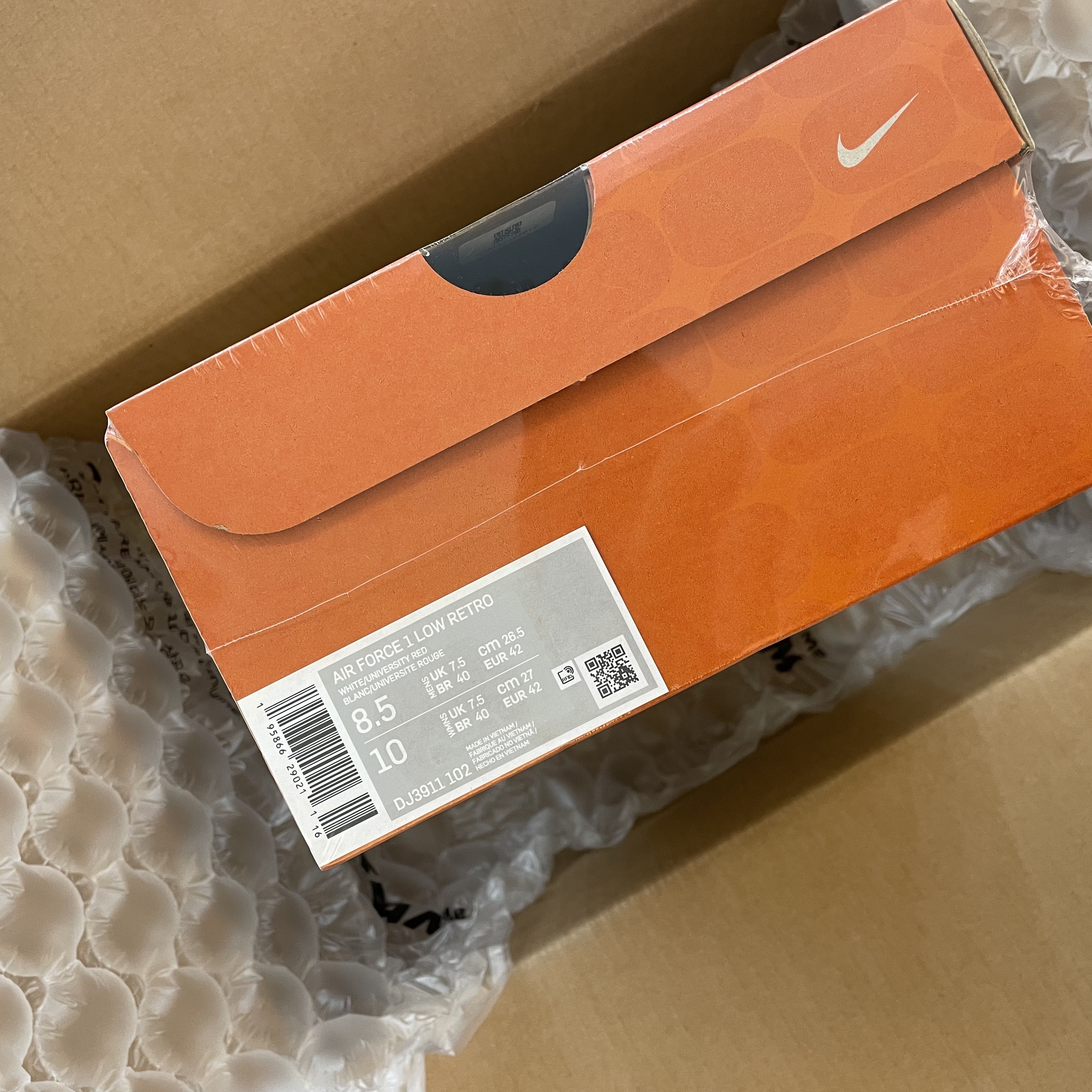 Nike Air Force 1 Low Retro Color of the Month University Red 착용 스타일 - 4