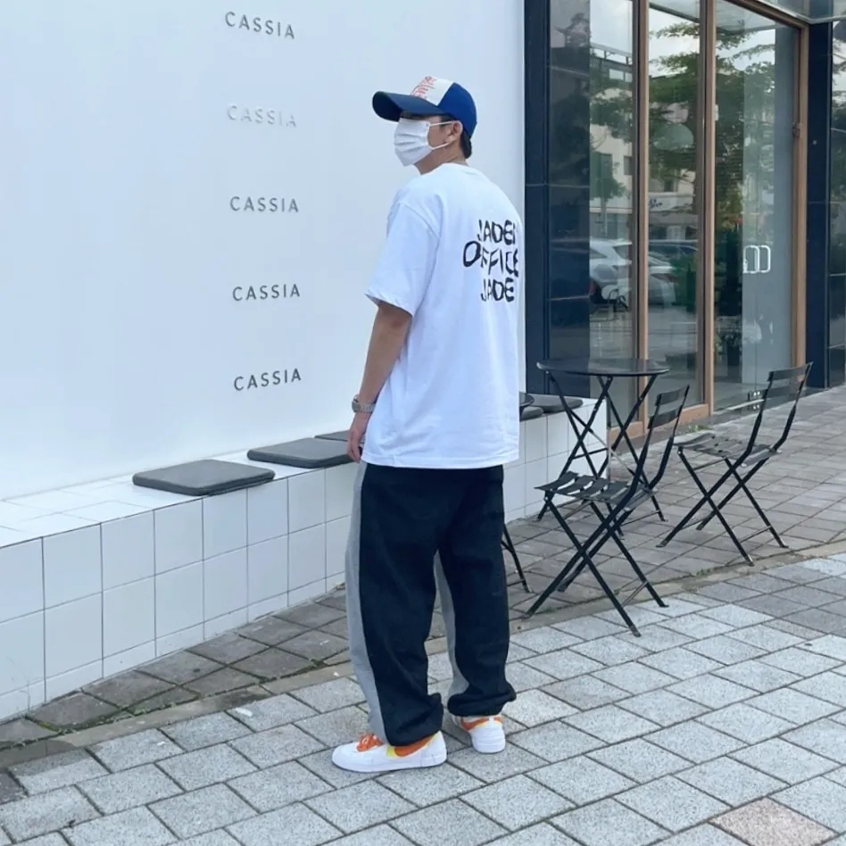 Nike x Sacai Blazer Low Magma Orange 착용 스타일 - 3