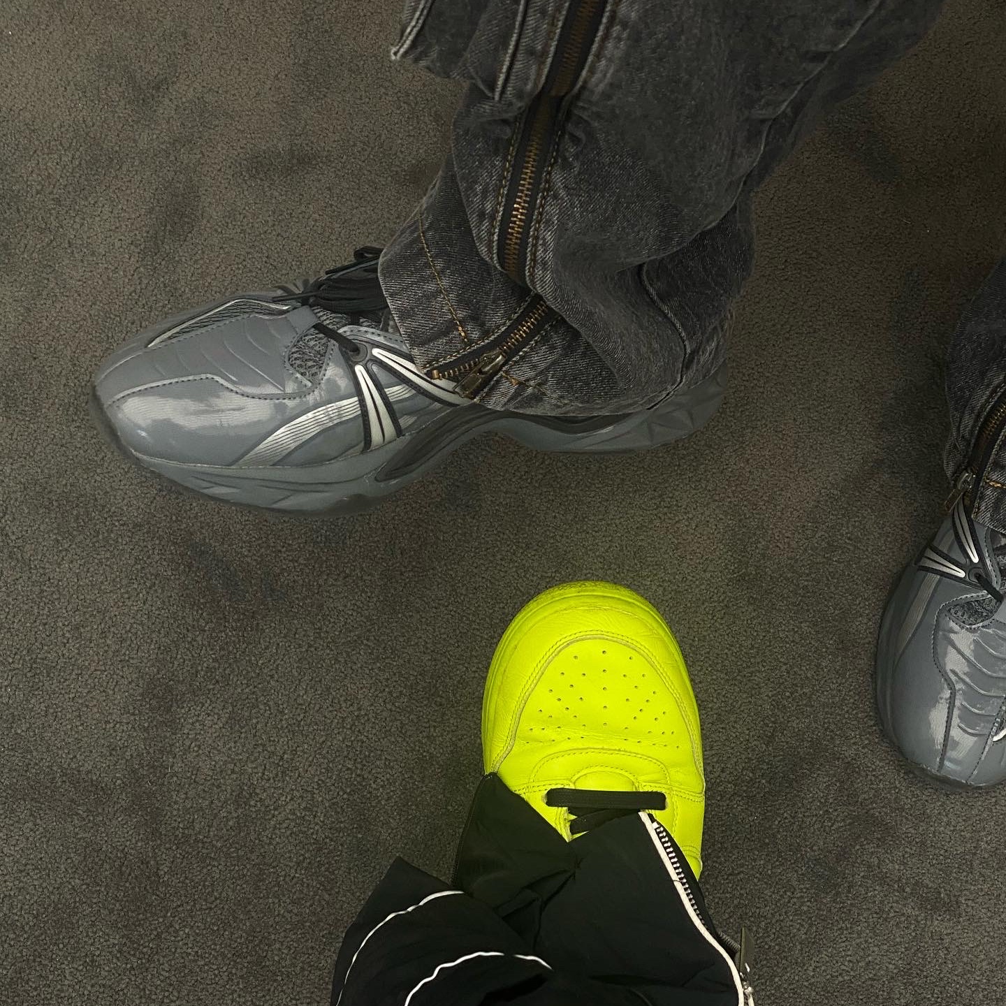 Nike x Ambush Dunk High Flash Lime, Asics HN2-S Protoblast Steel Grey 착용 스타일 - 2