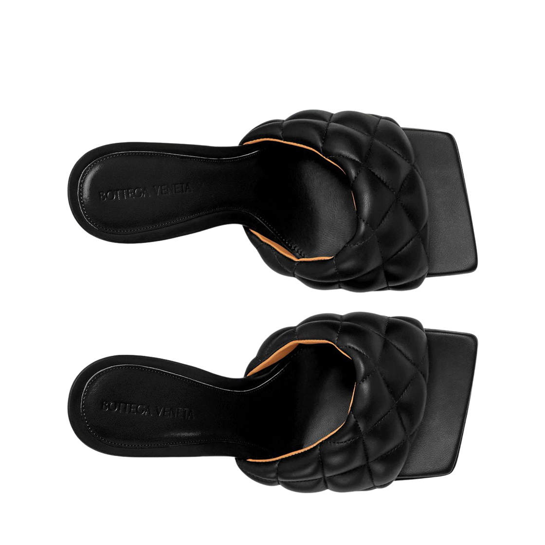 (W) 보테가 베네타 퀼티드 레더 패딩 뮬 블랙((W) Bottega Veneta Quilted Leather Padded Mule Black) - 2