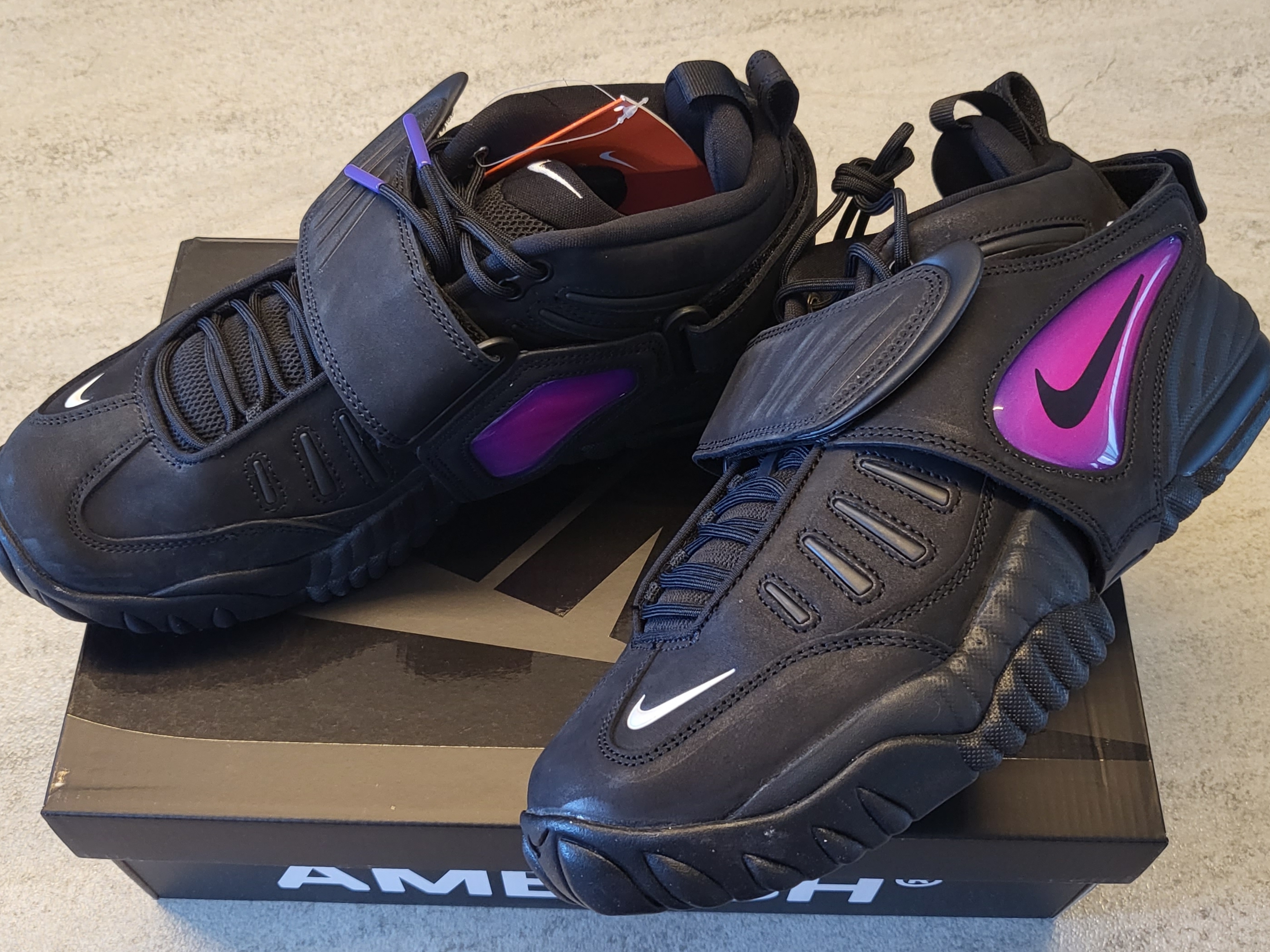 Nike x Ambush Air Adjust Force SP Summit White and Black, Nike x Ambush Air Adjust Force SP Black and Psychic Purple 착용 스타일 - 2