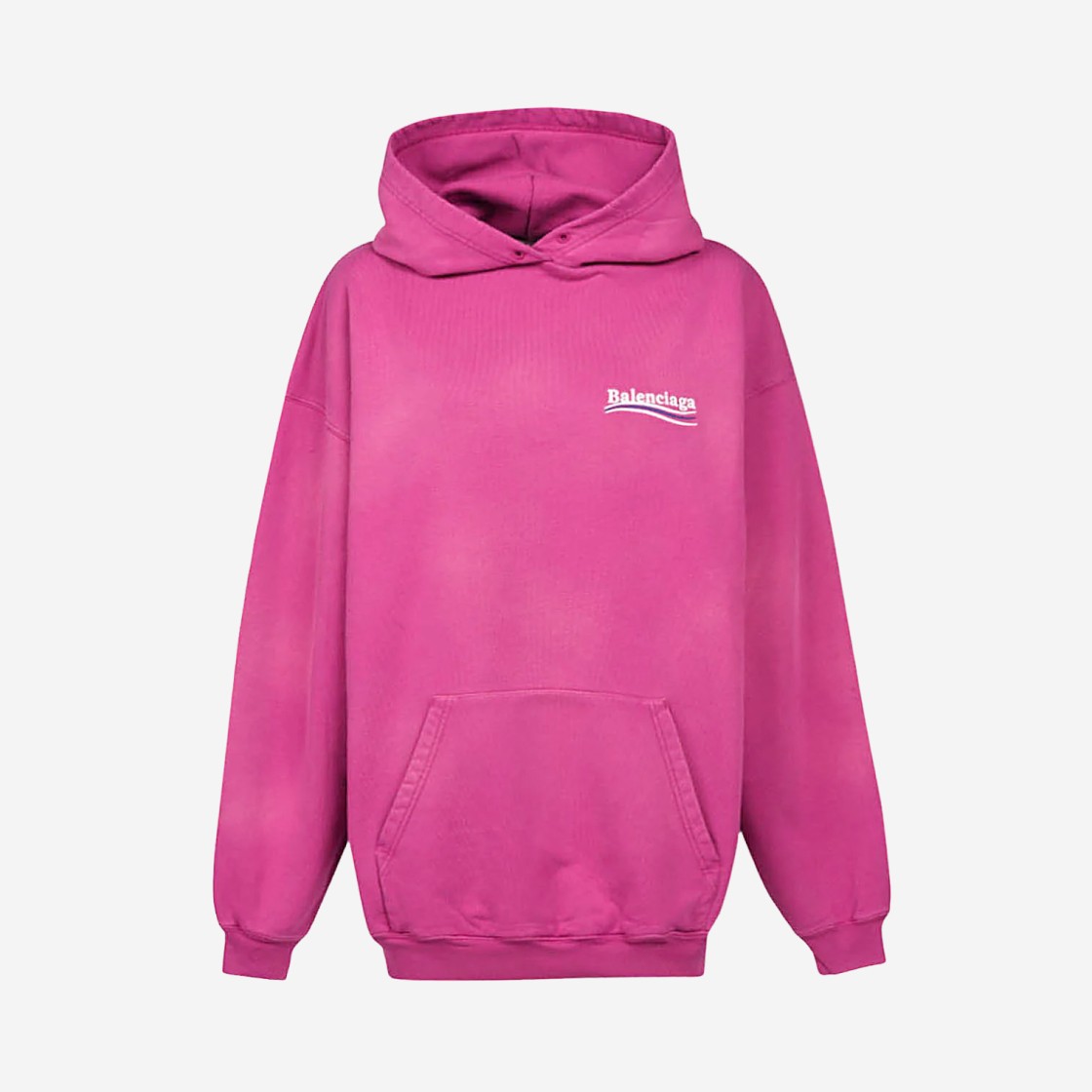 (W) Balenciaga Political Campaign Medium Fit Hoodie Dark Pink 상세 이미지 1