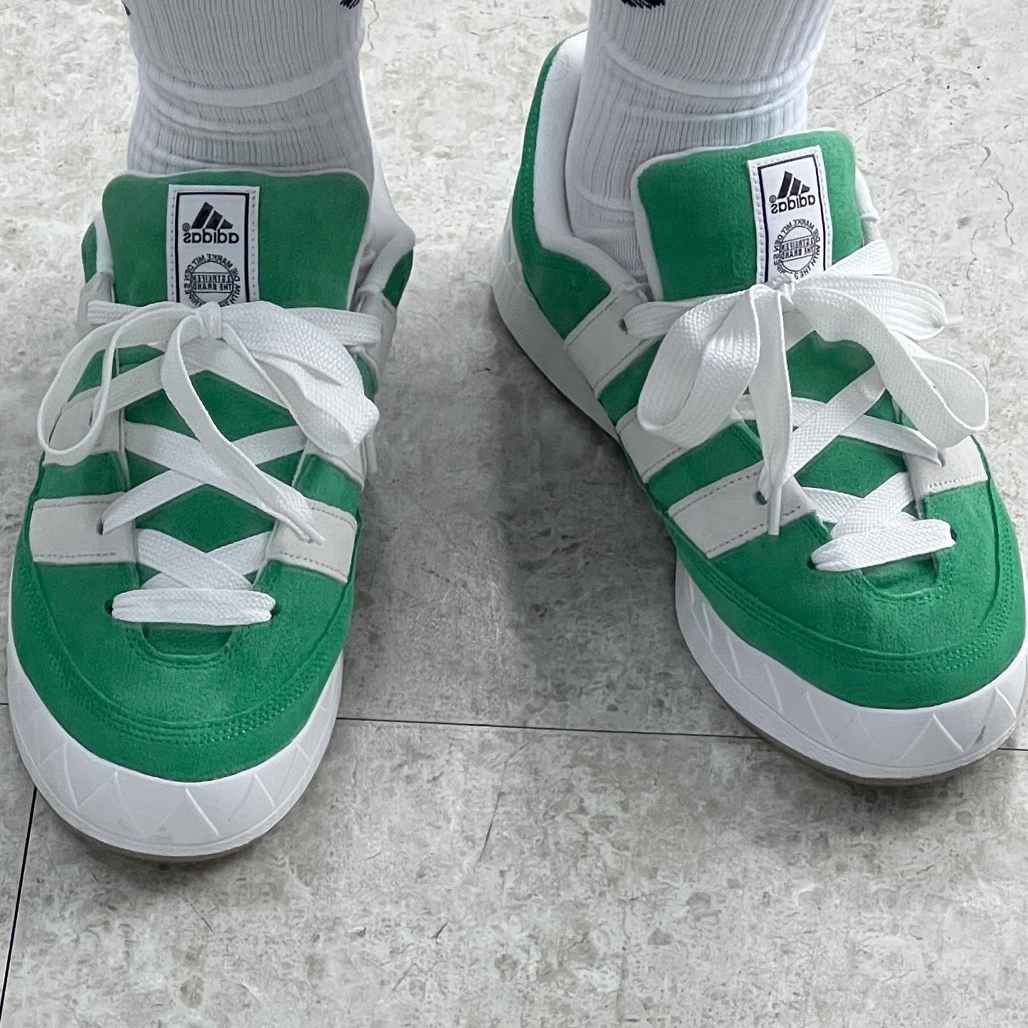 Adidas Adimatic Green 착용 스타일 - 2