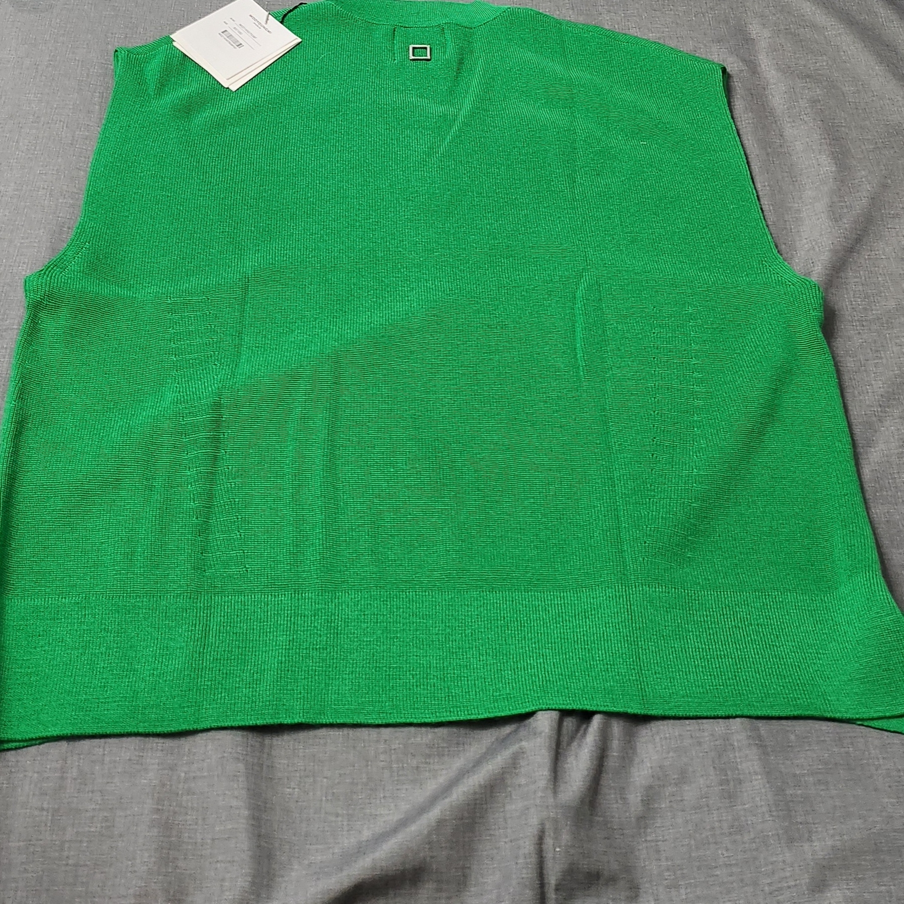 Wooyoungmi Knit Vest Green - 22SS 착용 스타일 - 1