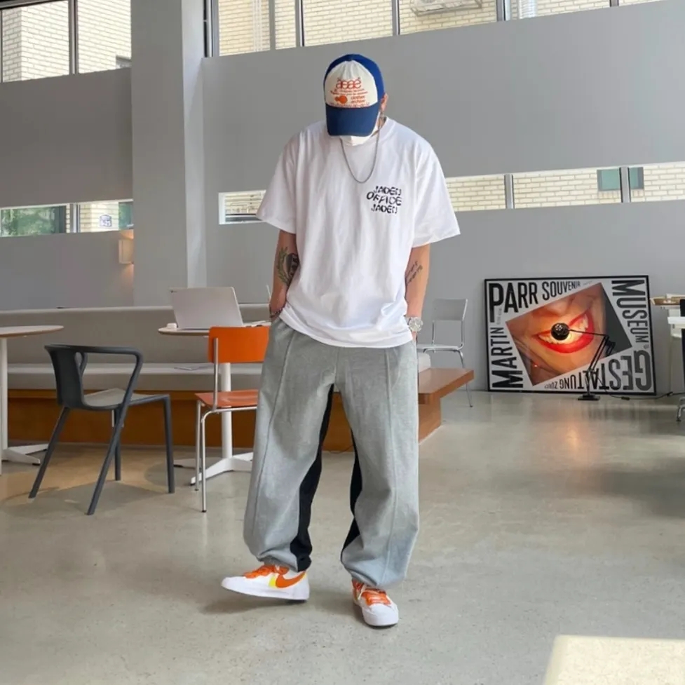 Nike x Sacai Blazer Low Magma Orange 착용 스타일 - 1