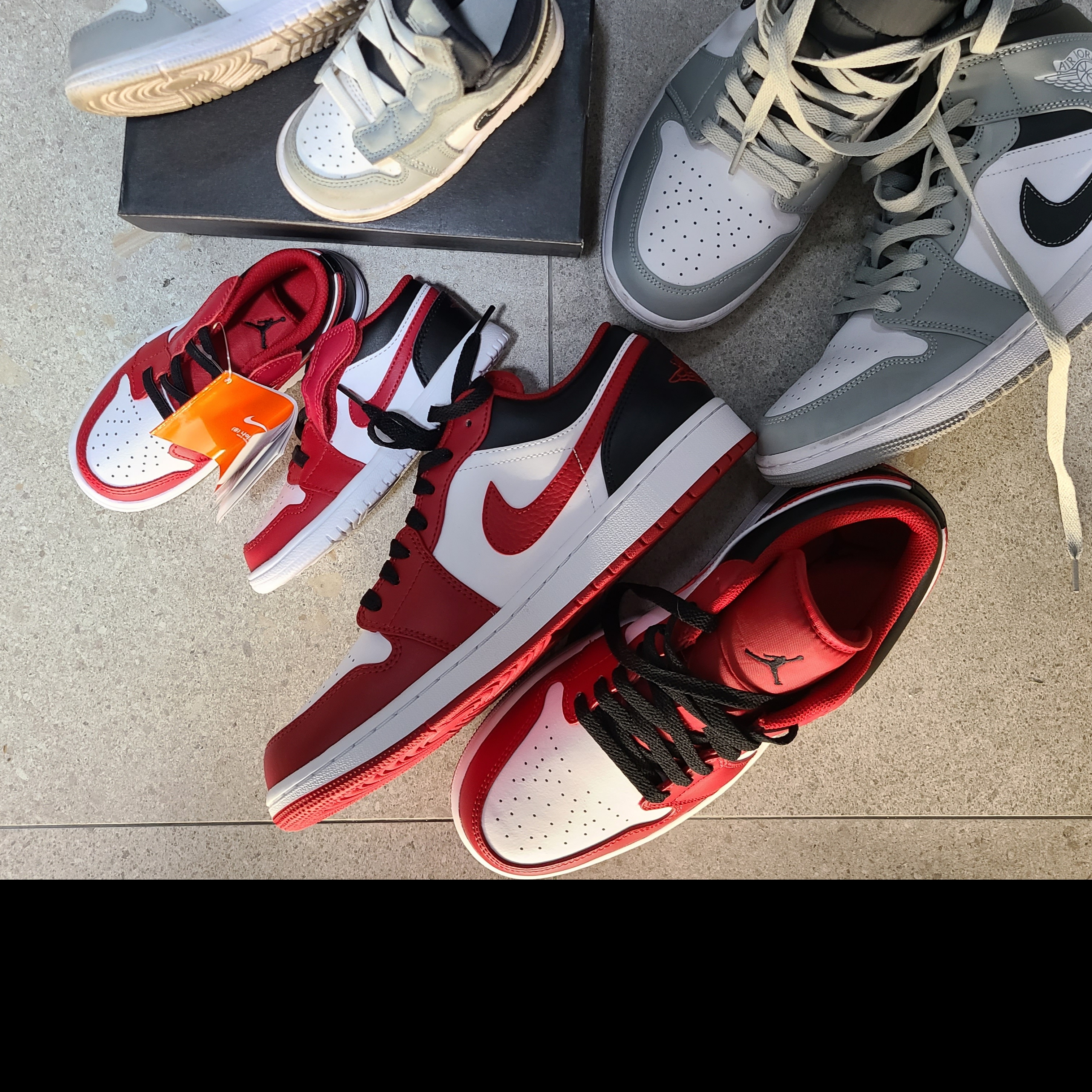 Jordan 1 Low White Gym Red Black, (TD) Jordan 1 Low Alt White Gym Red Black 착용 스타일