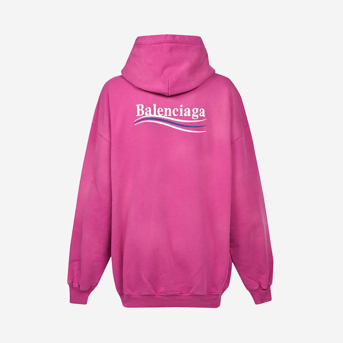 (W) Balenciaga Political Campaign Medium Fit Hoodie Dark Pink 상세 이미지 2