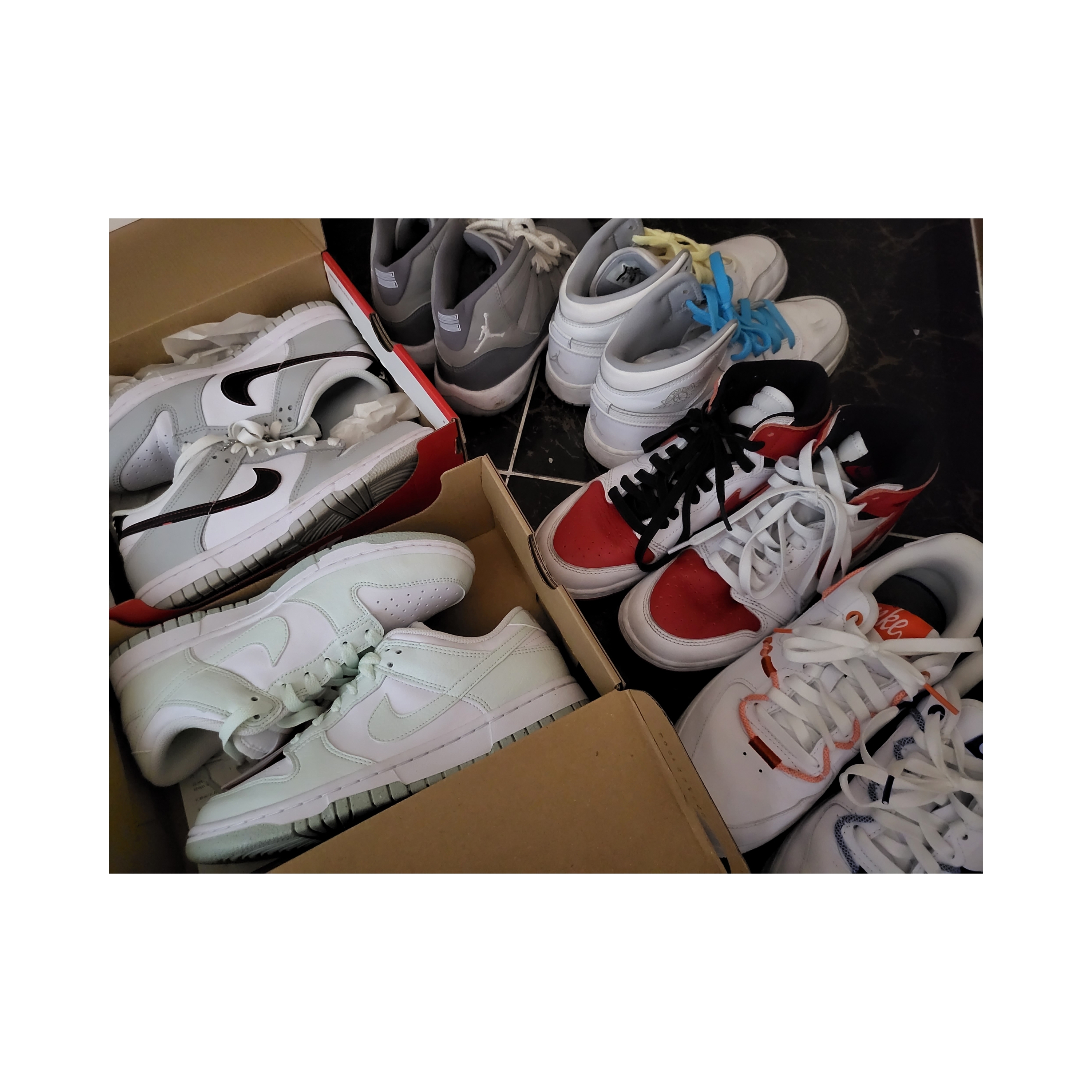 Nike Dunk Low Retro SE Jackpot Grey Fog, (W) Nike Dunk Low Next Nature Barely Green and White 착용 스타일