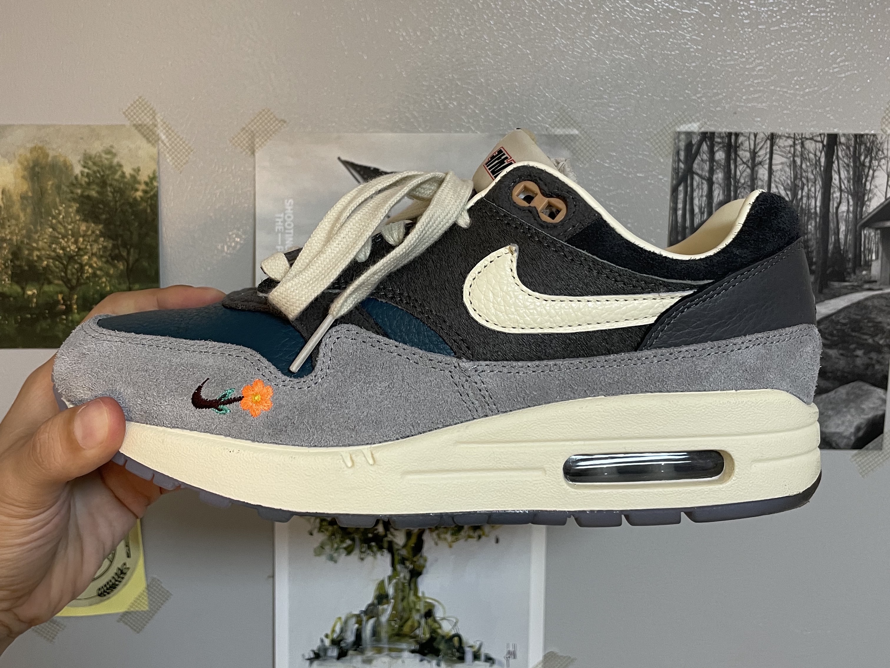 Nike x Kasina Air Max 1 SP Won-Ang Particle Grey 착용 스타일