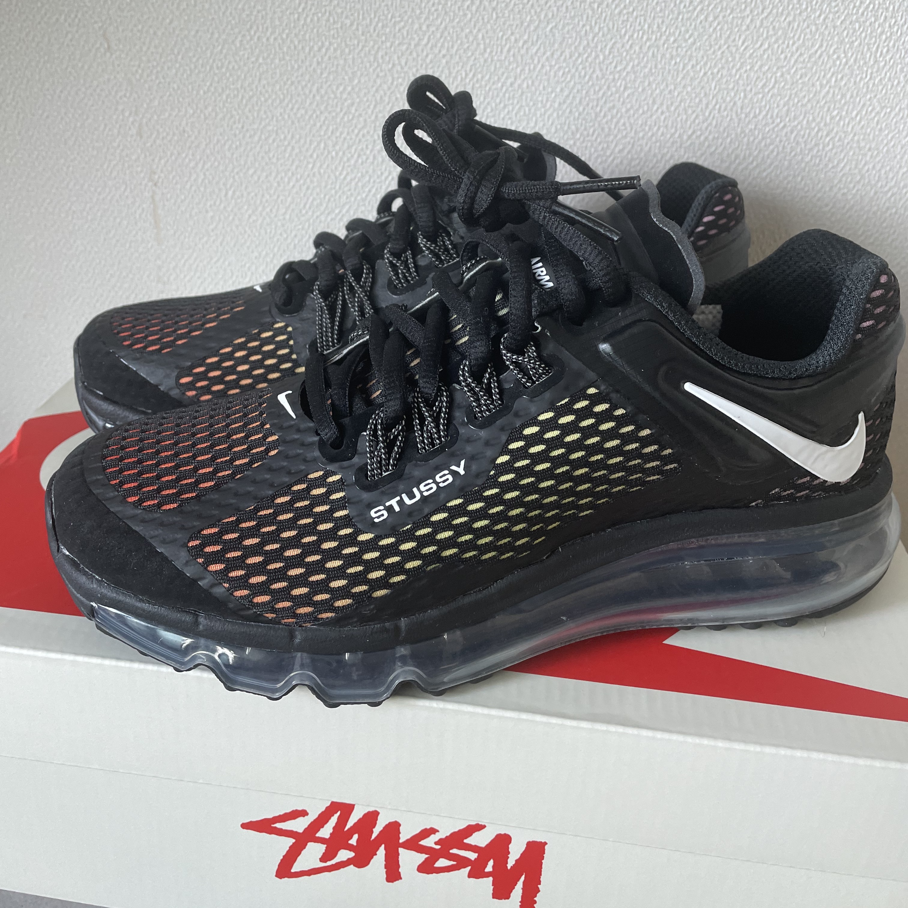 Nike x Stussy Air Max 2013 Black 착용 스타일