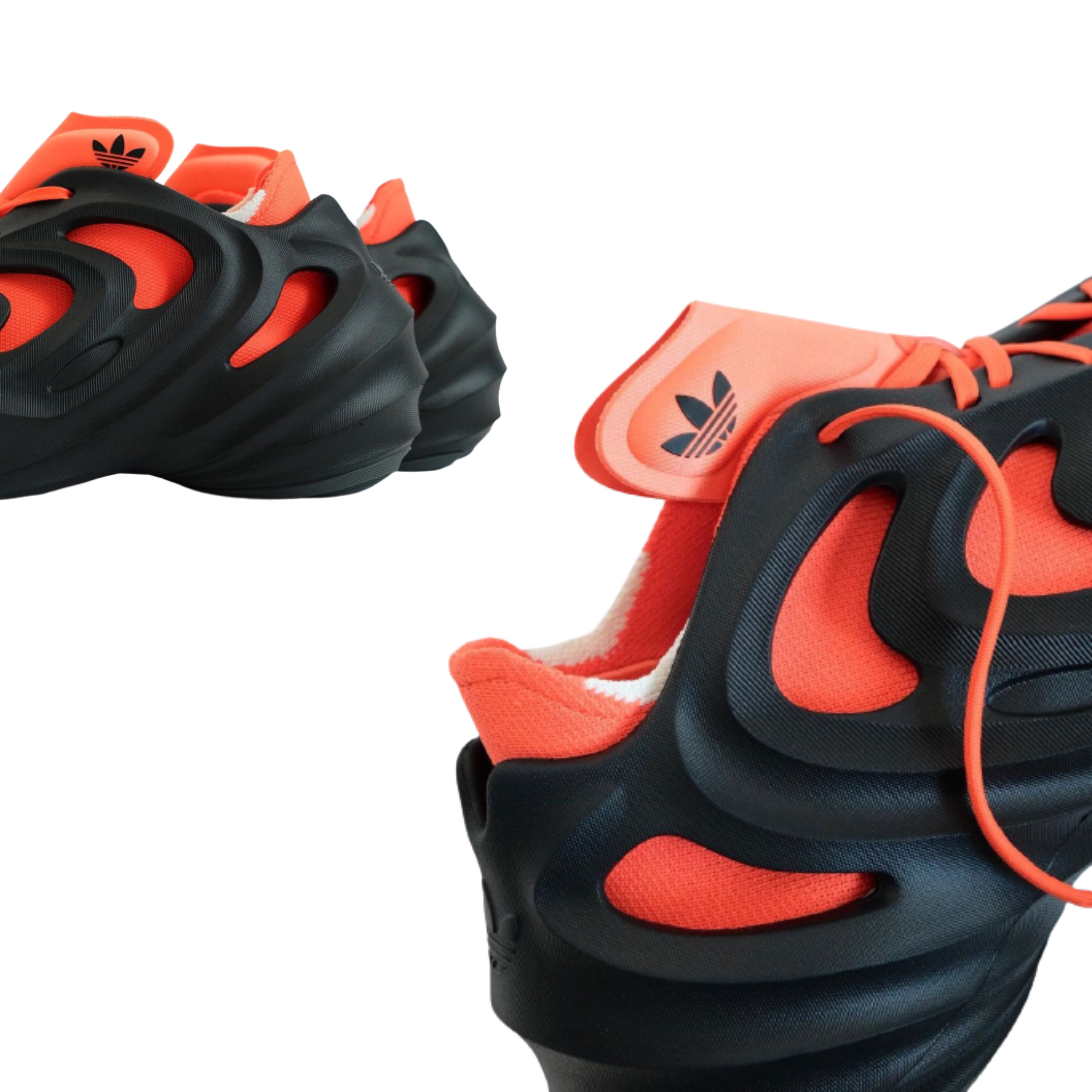 Adidas Adifom Q Off White, Adidas Adifom Q Core Black Imperial Orange 착용 스타일 - 4